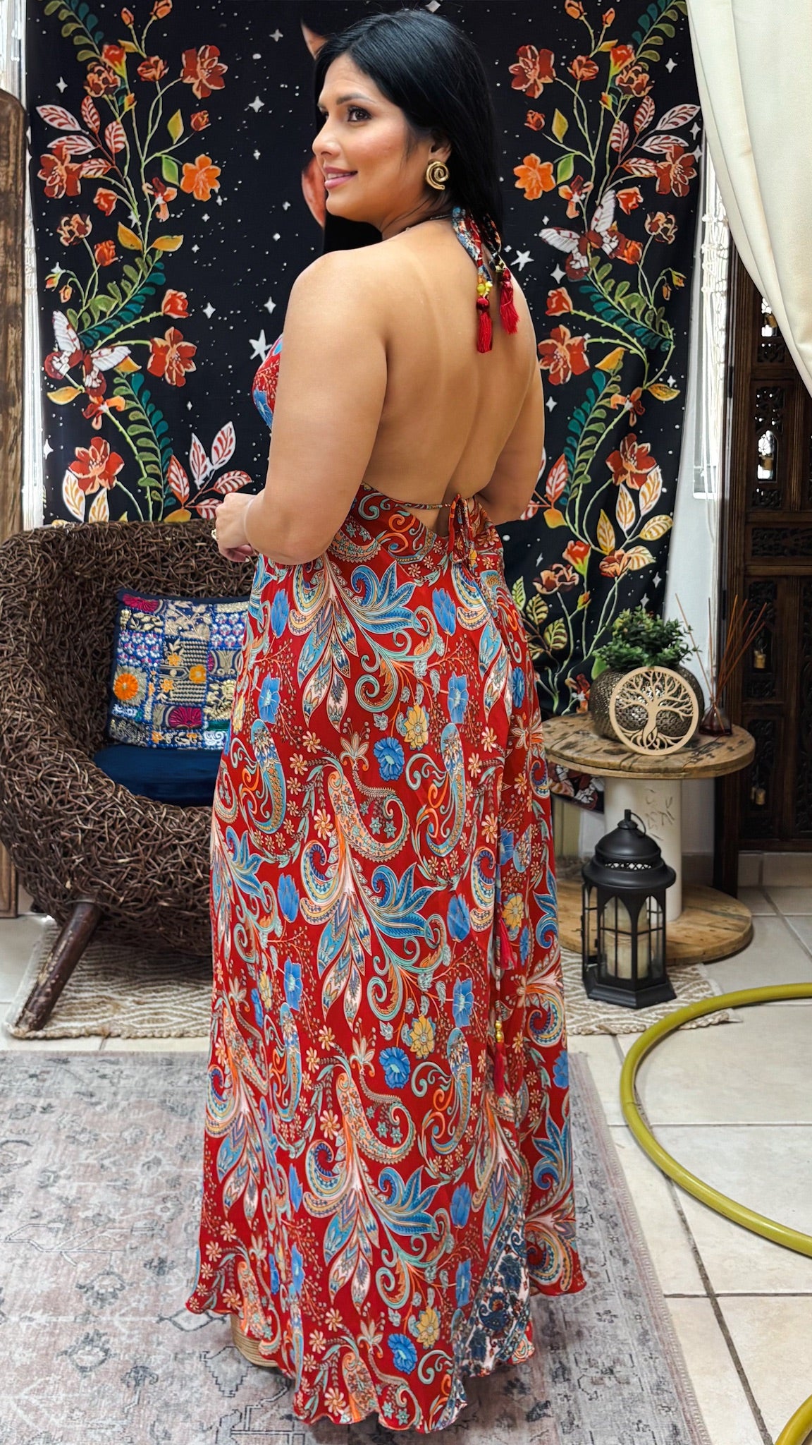 Boheme Whisper Jumpsuit-Red