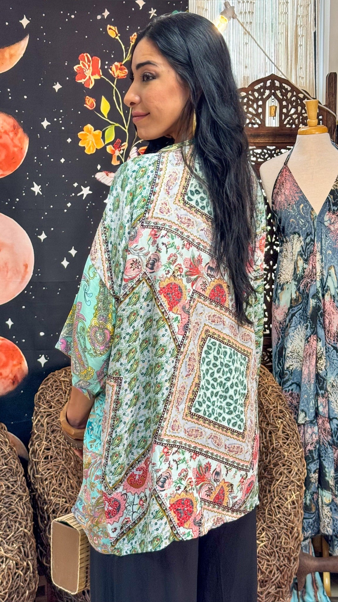 Boho Short Kimono