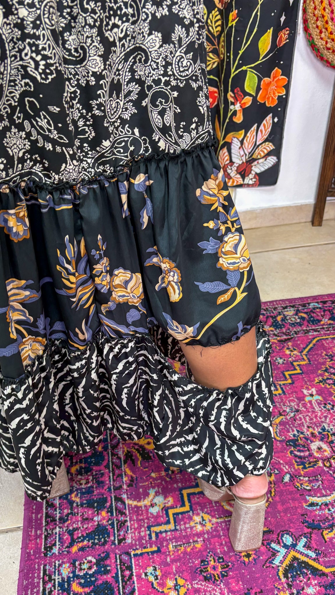 Damage Bella Patchwork Maxi Dress