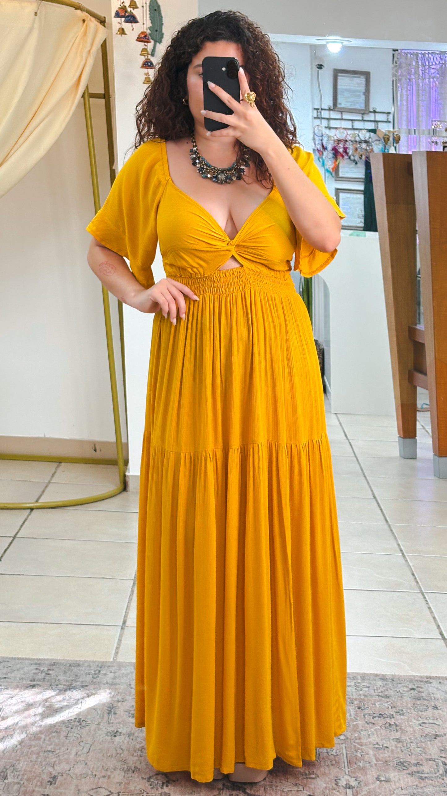 Bohemo Dress-Yellow