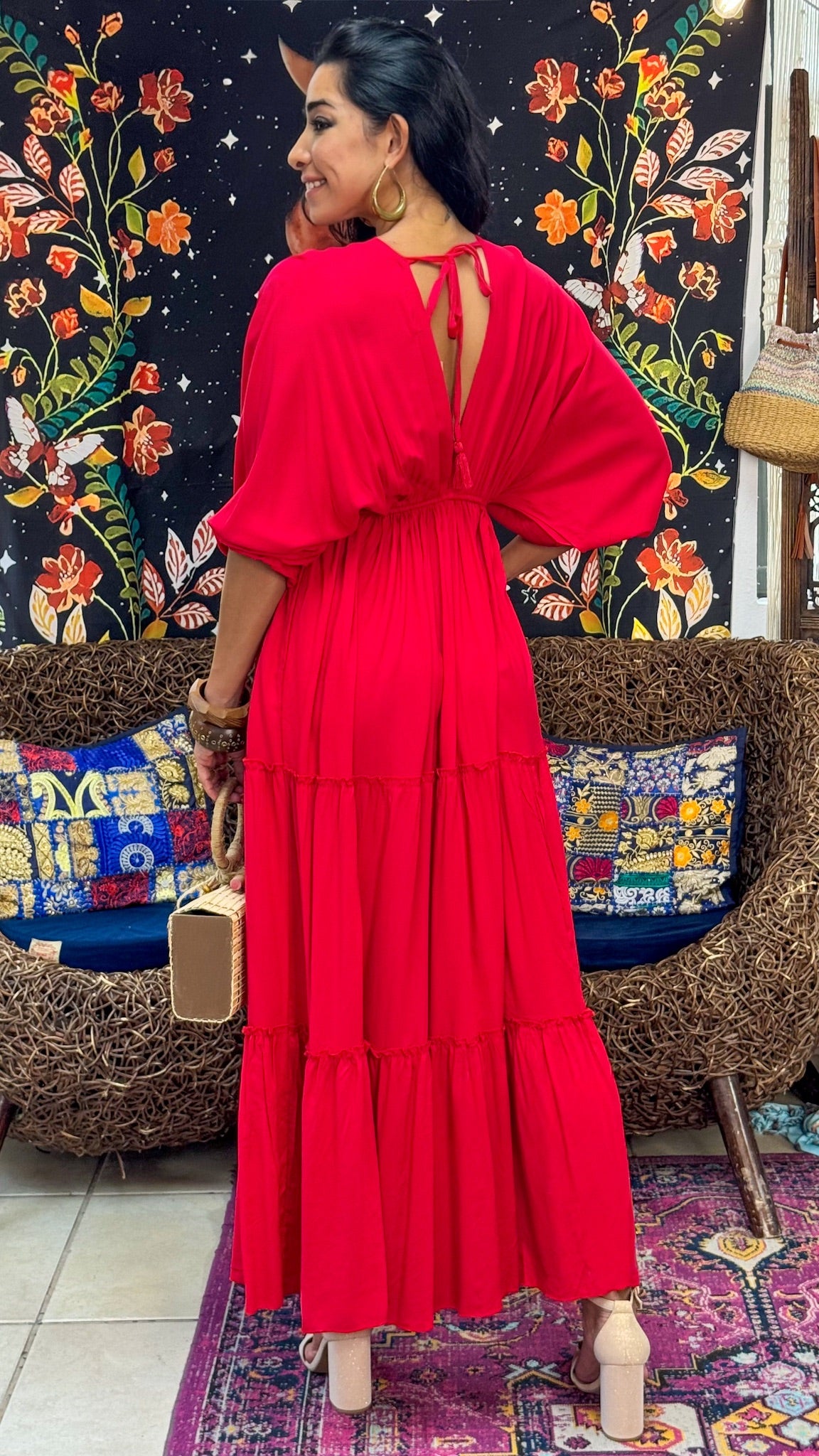 Nelly Maxi Dress-Red