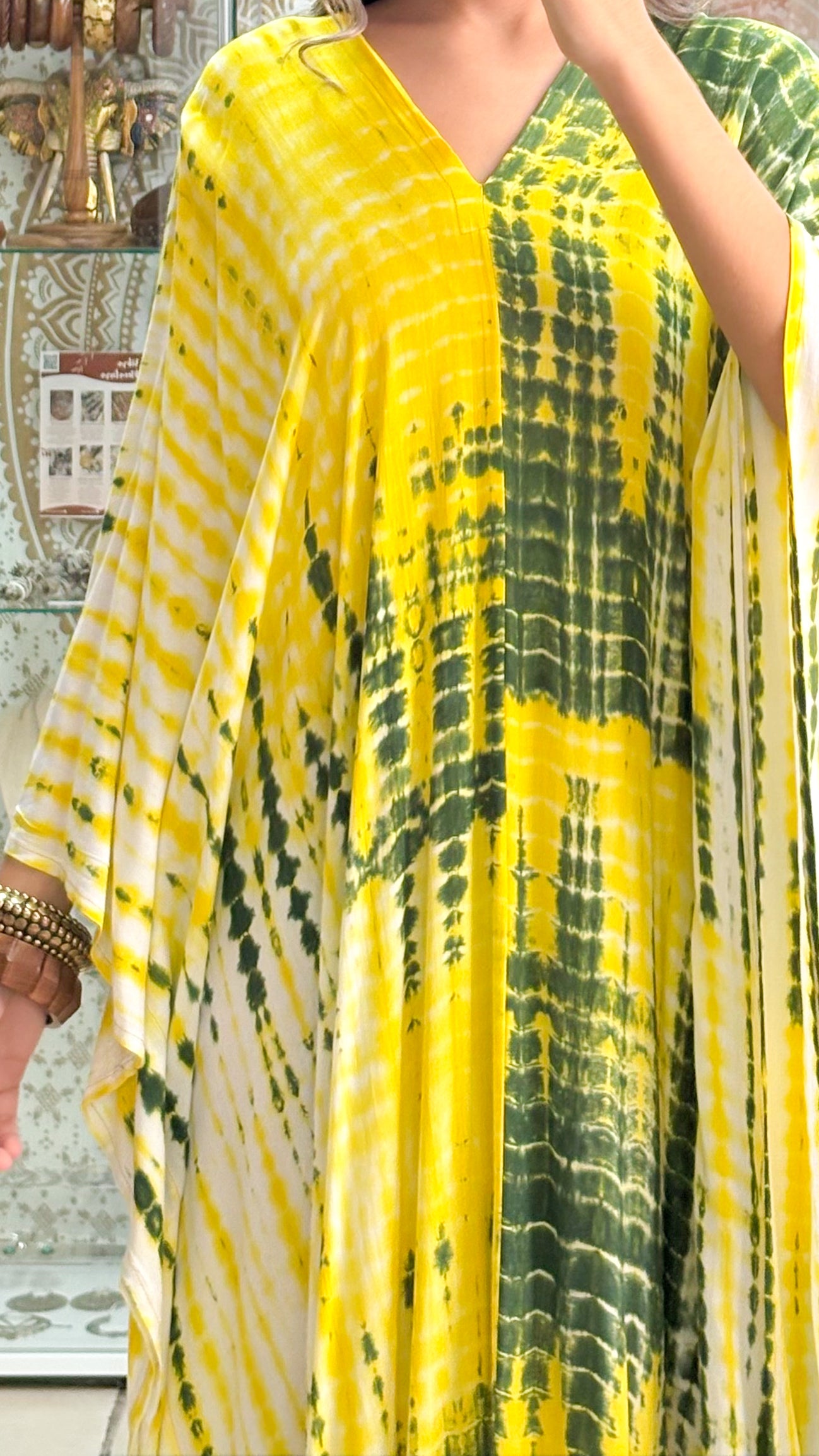 Soraia Kaftan Dress-Yellow