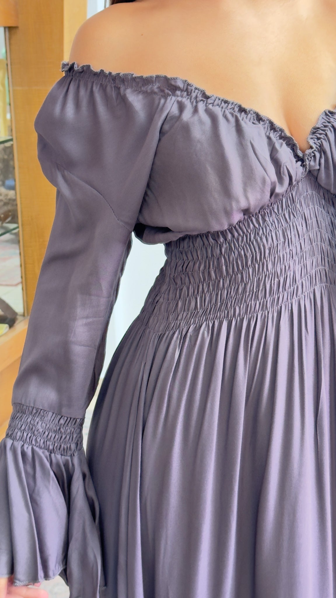 Lilith Maxi Dress-Gray