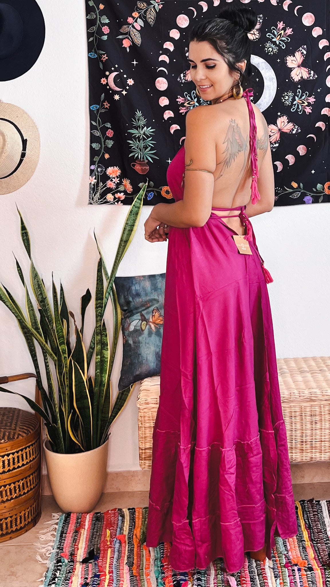 Bohemian Solid Color Dress