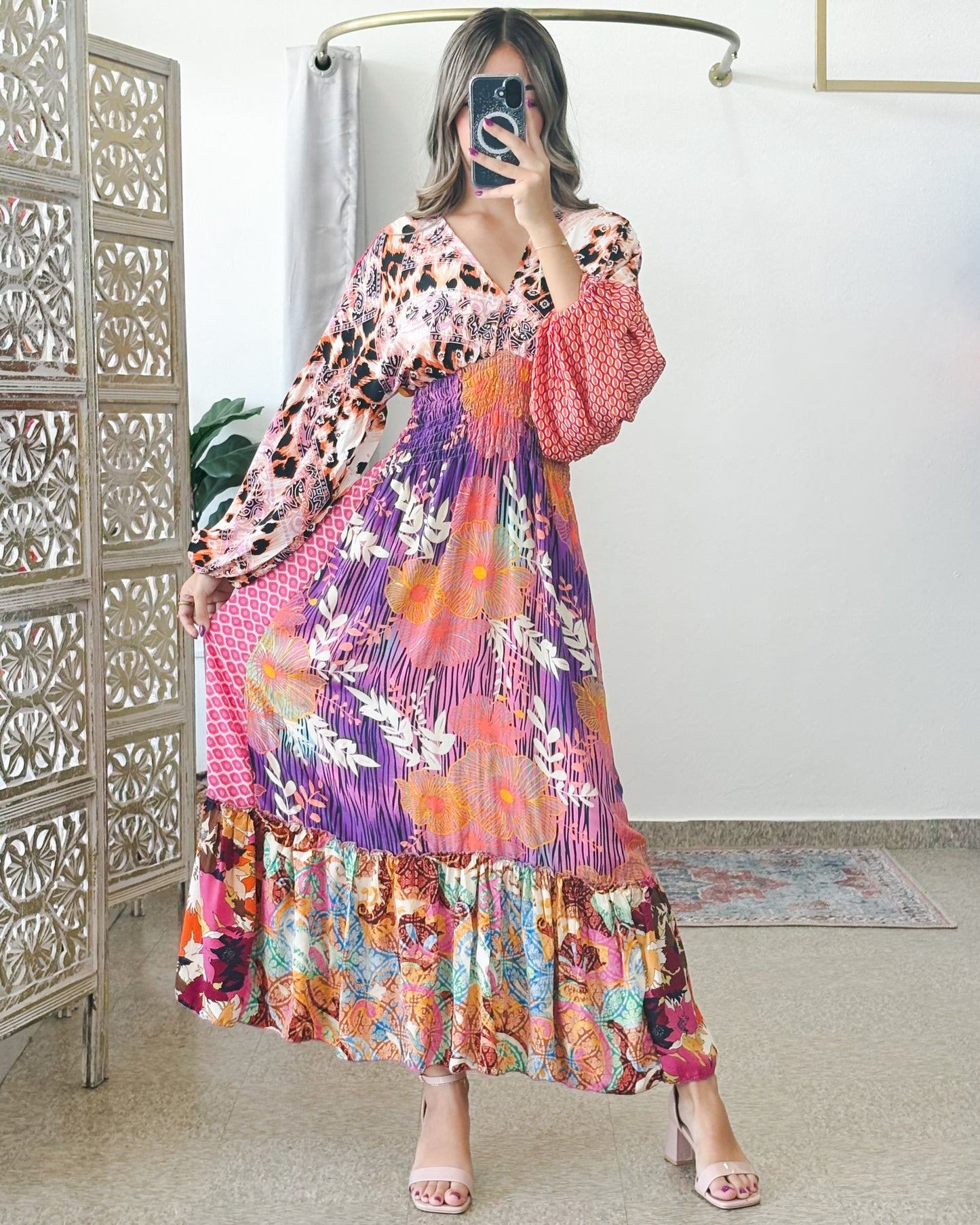 Ahvi Patchwork Maxi Dress