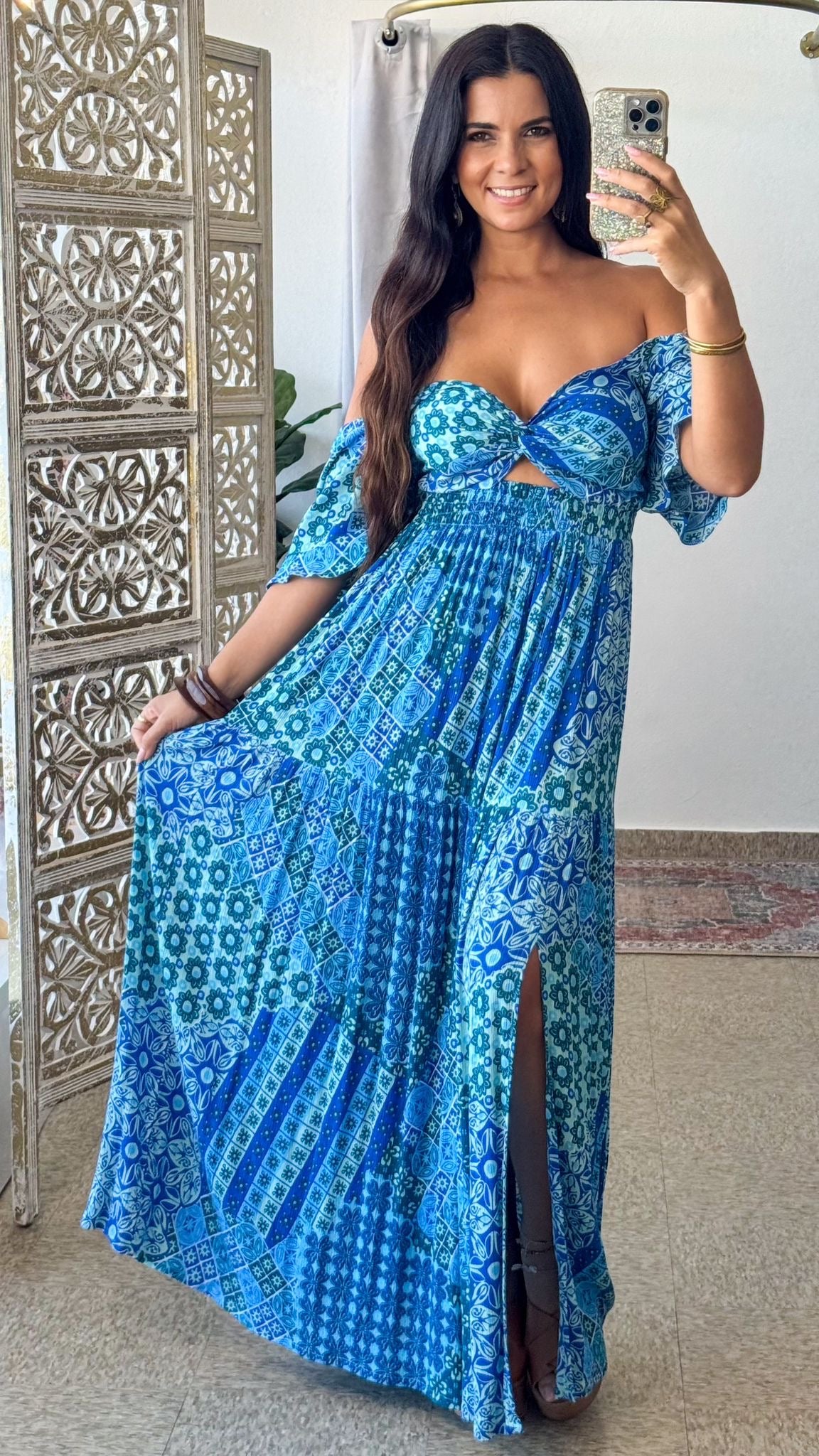 Bohemo Dress-Blue