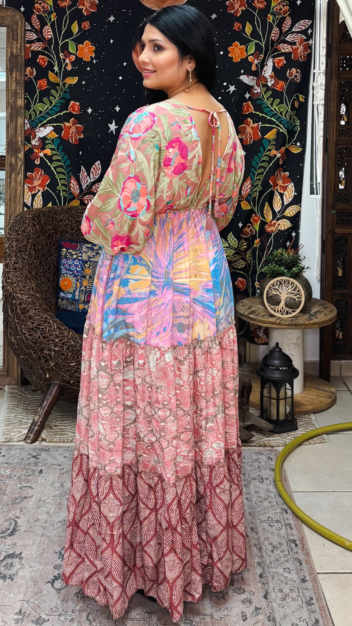 Nelly Patchwork Maxi Dress