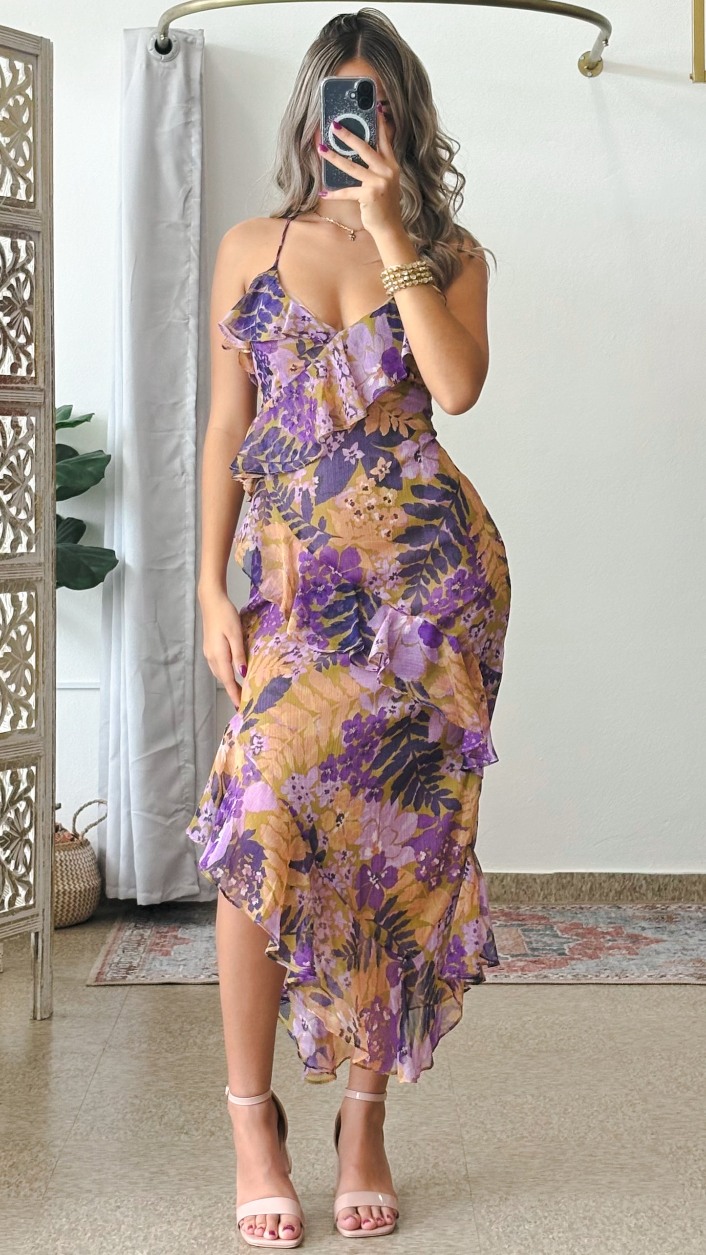 Dalia Asymmetrical Violet Dress