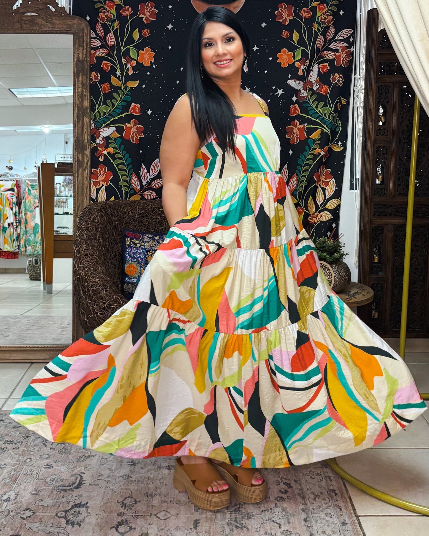 Cassia Maxi Dress-Multicolor