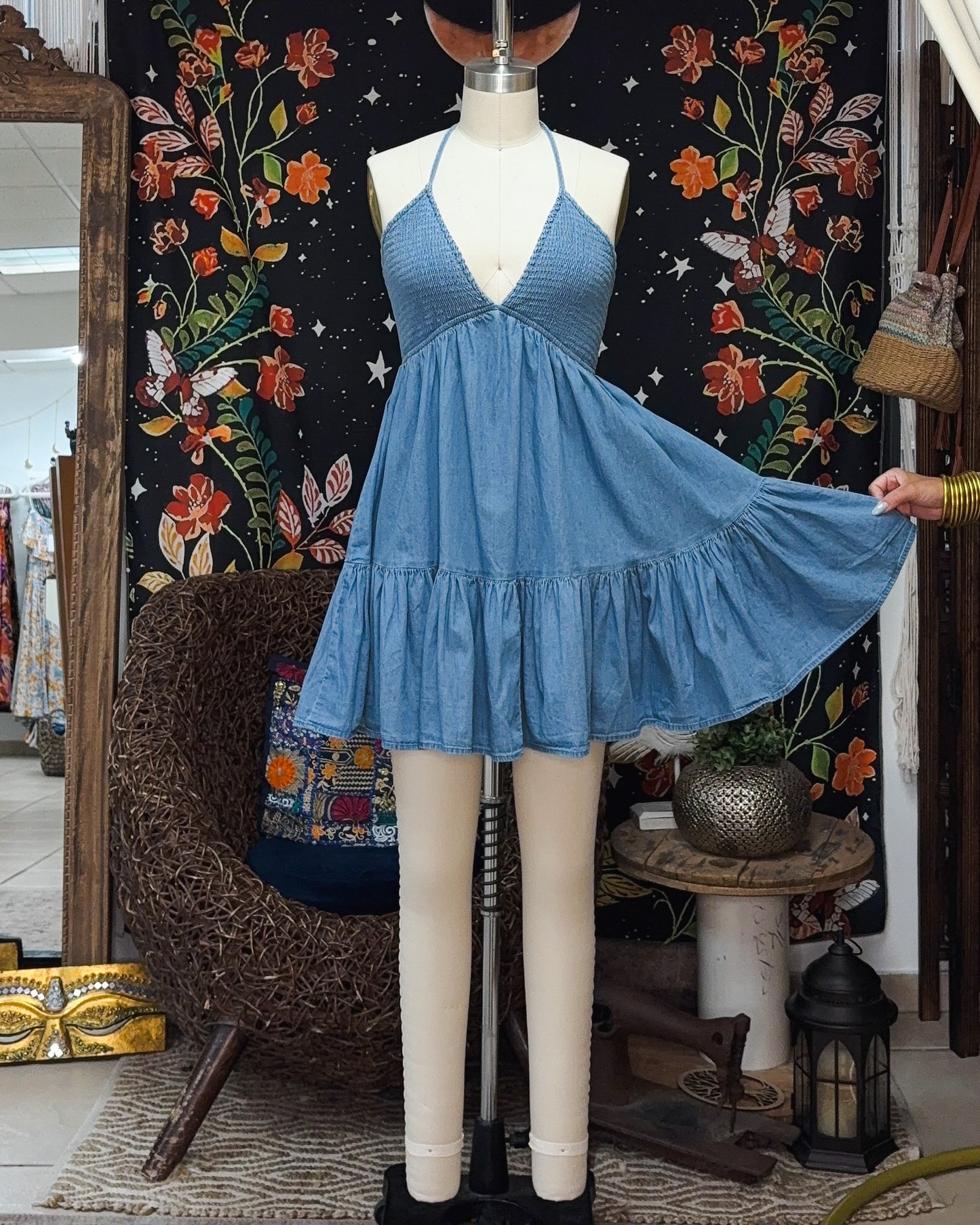Moana Short Dress-Jean
