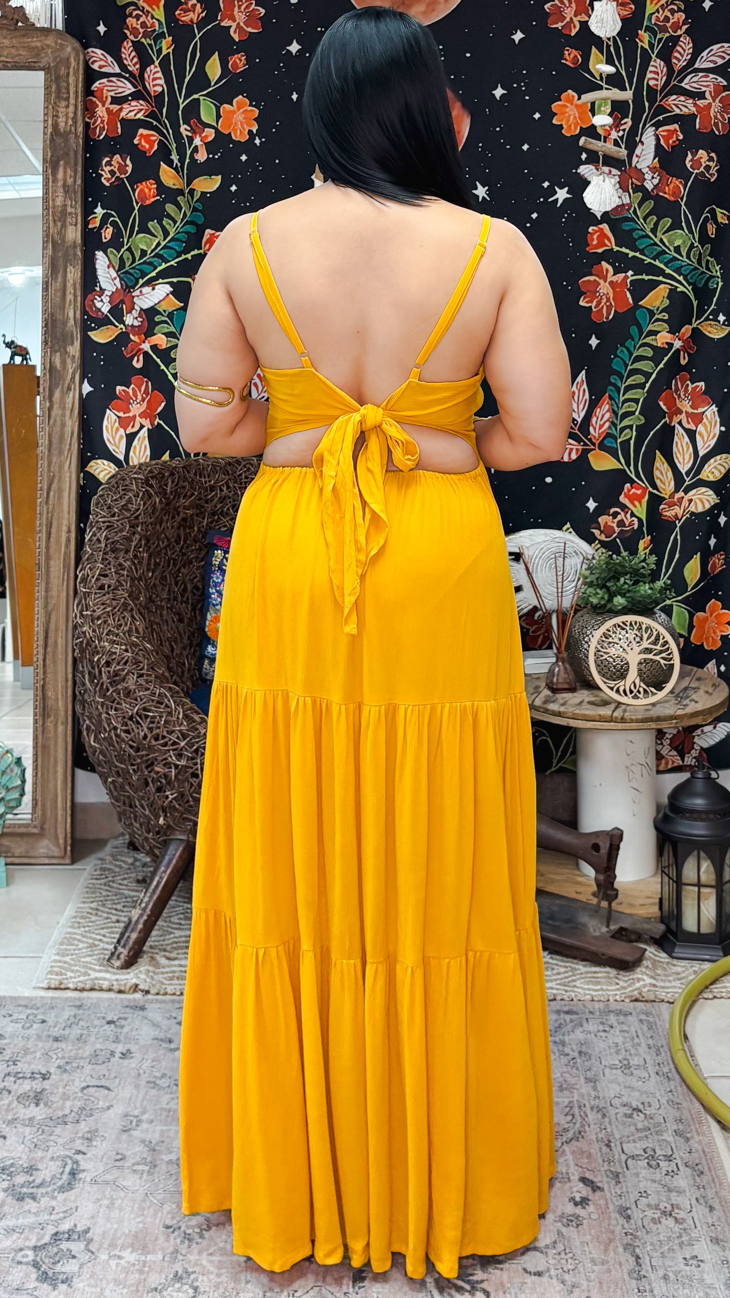 Zander Maxi Dress-Mustard