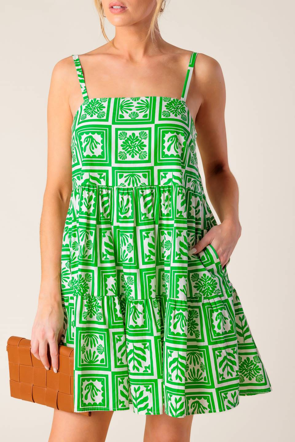 A WORLD FULL OF WONDER WOVEN MINI DRESS