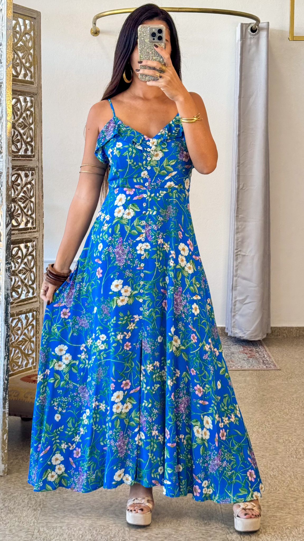 Muscari Maxi Dress-Blue