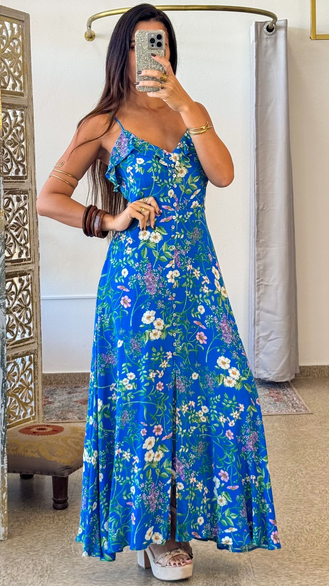 Muscari Maxi Dress-Blue