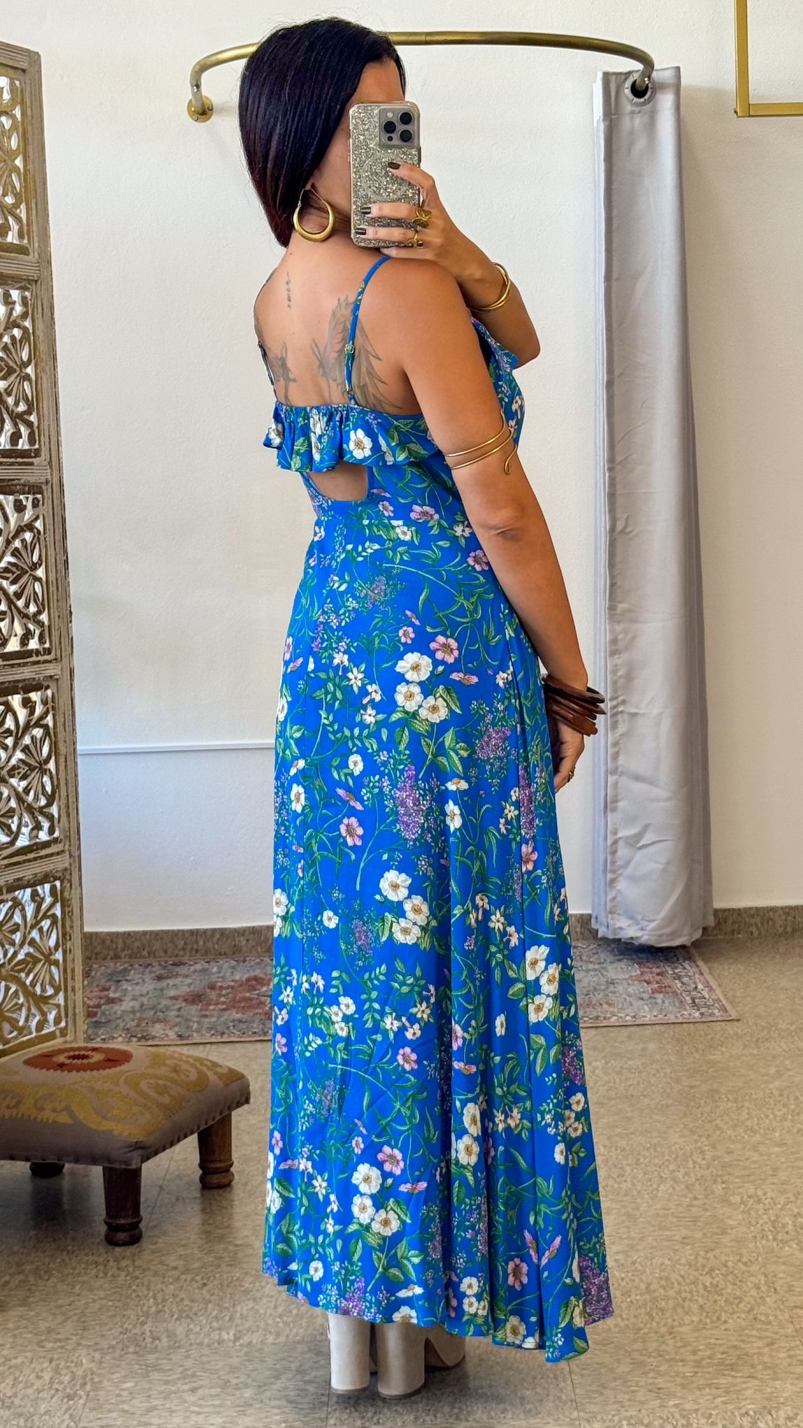 Muscari Maxi Dress-Blue