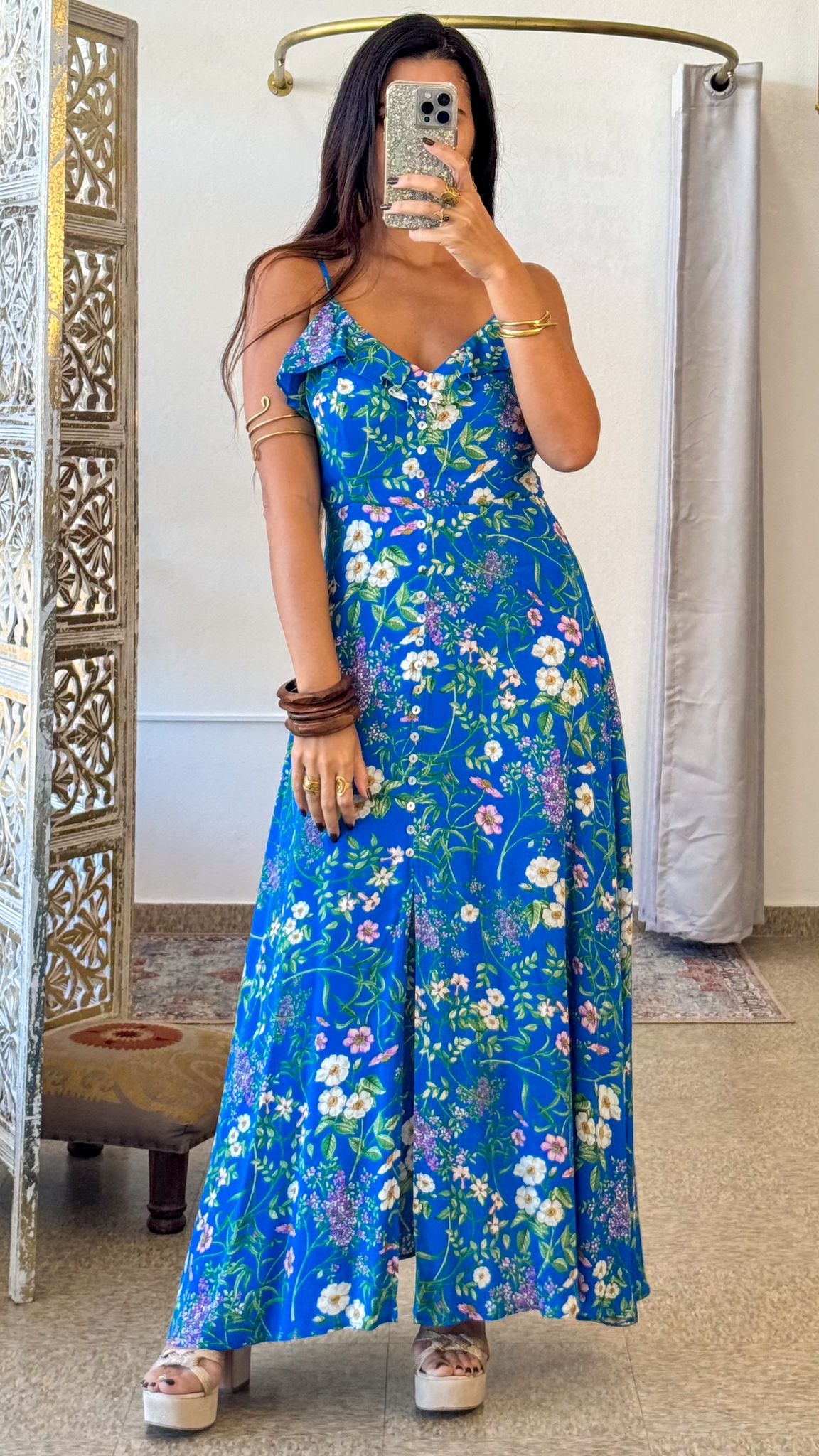 Muscari Maxi Dress-Blue