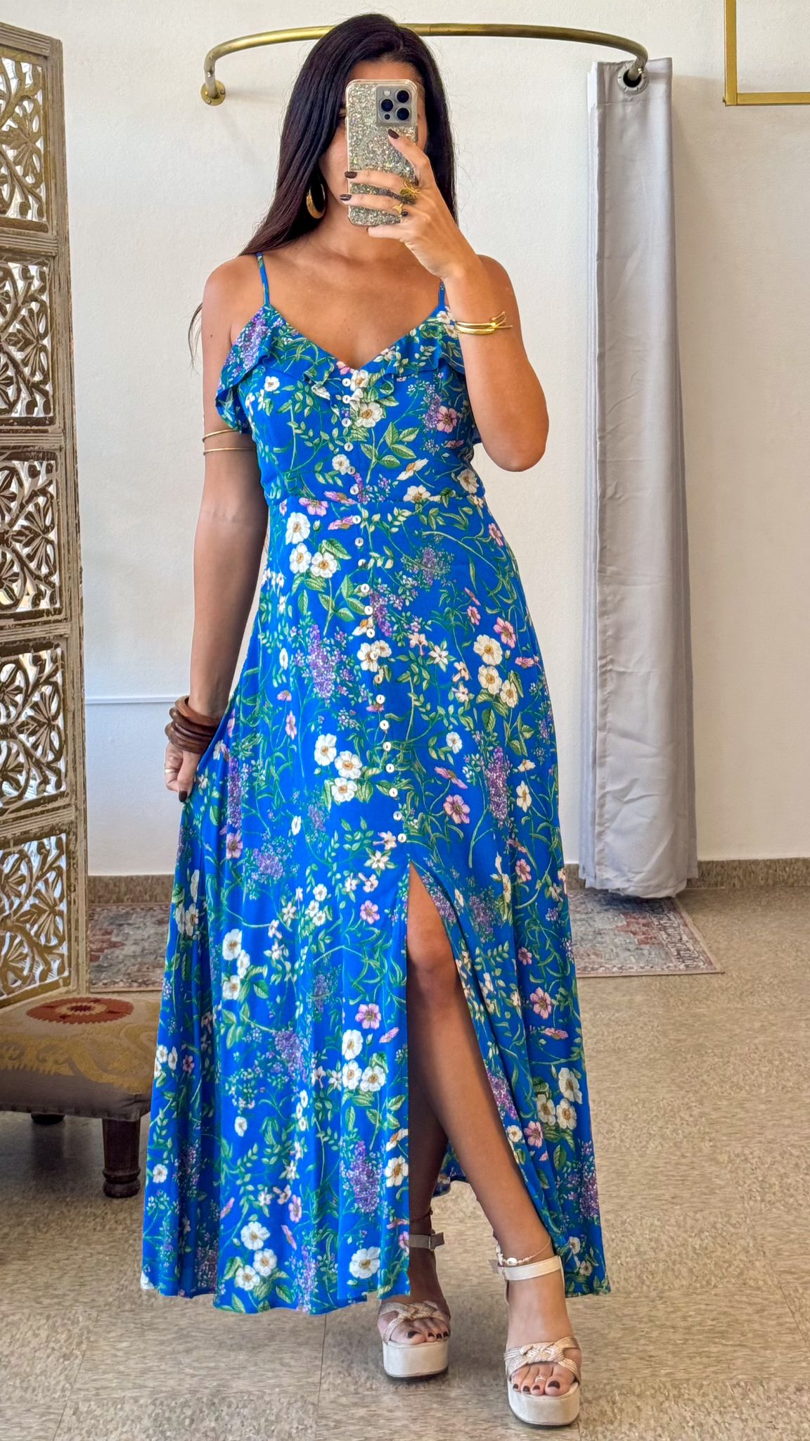 Muscari Maxi Dress-Blue