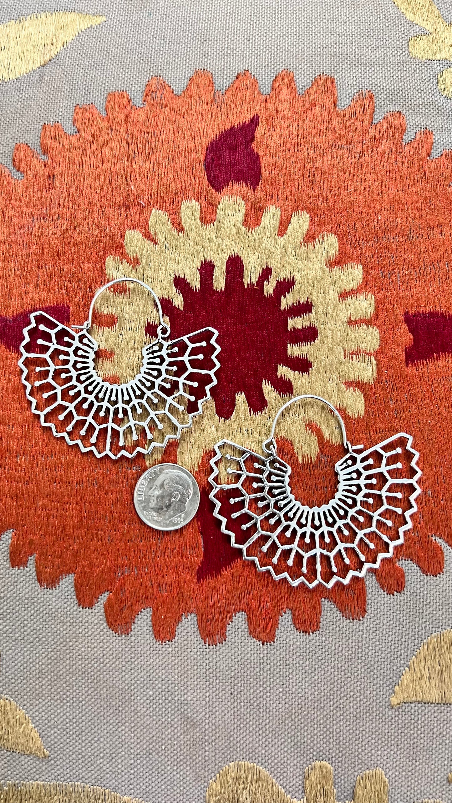 Mandala Brass Earrings