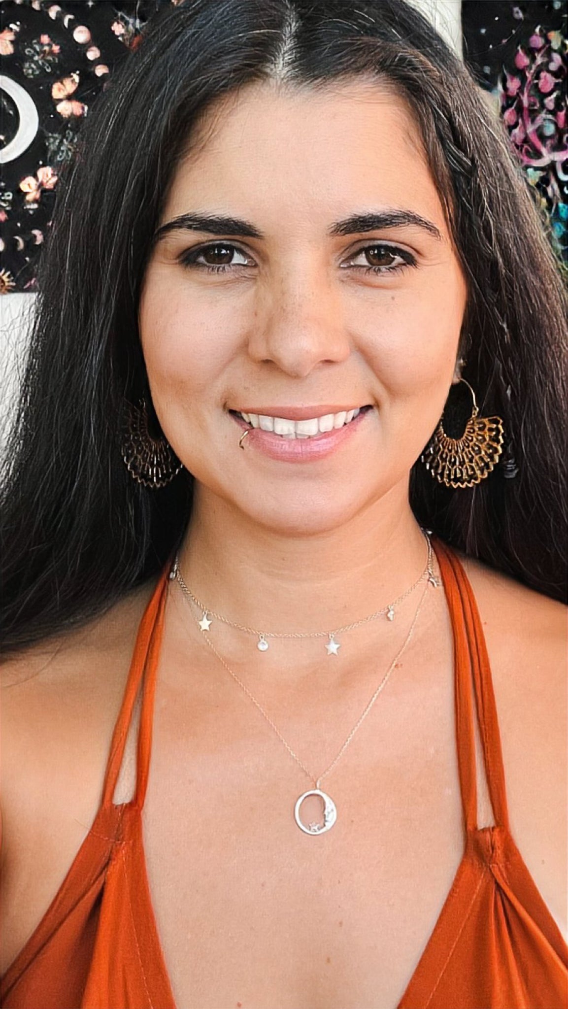 Mandala Brass Earrings