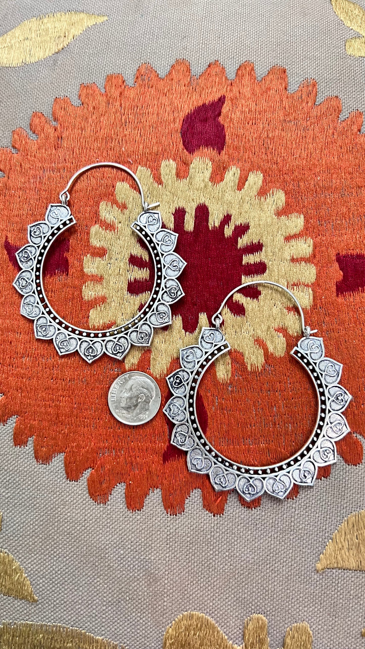 Mandala Brass Earrings