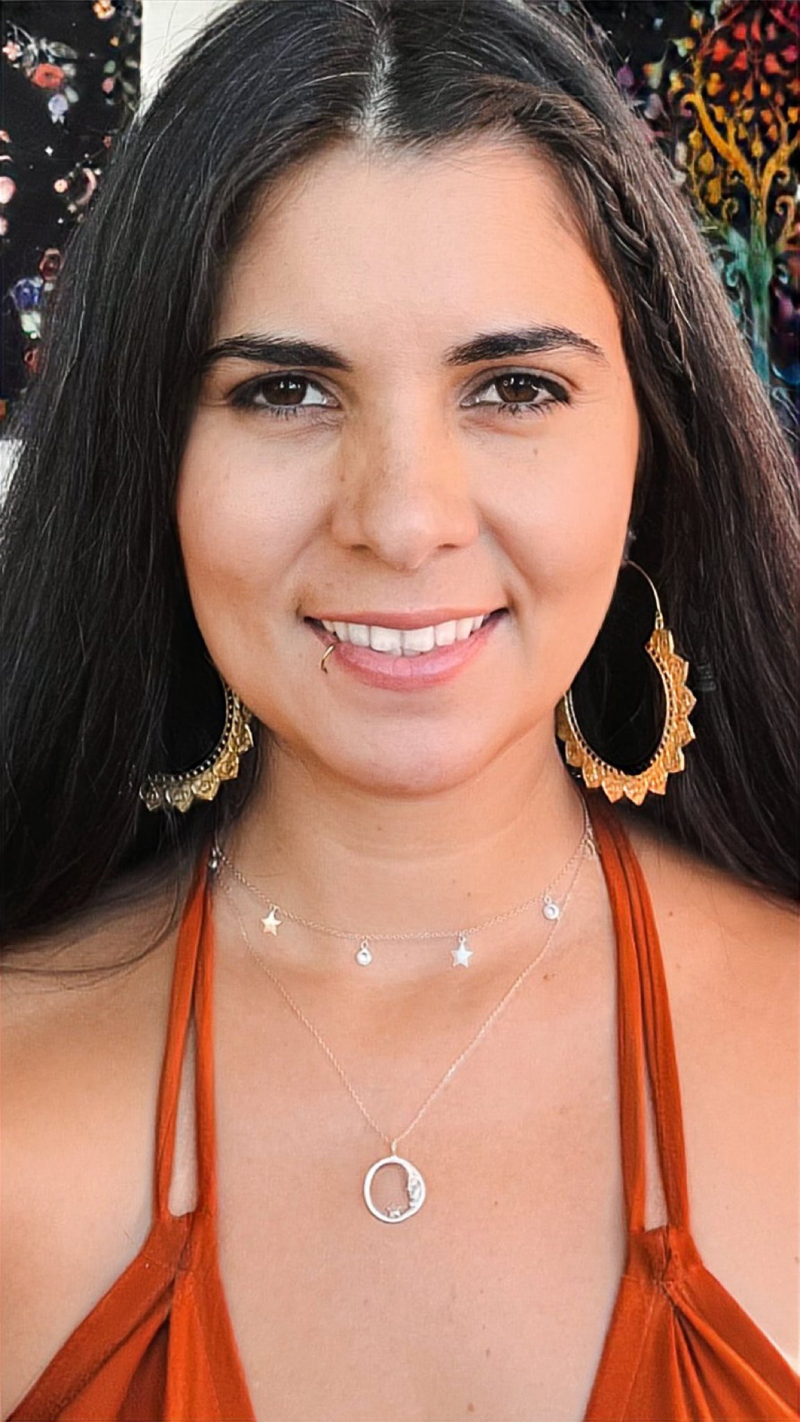 Mandala Brass Earrings