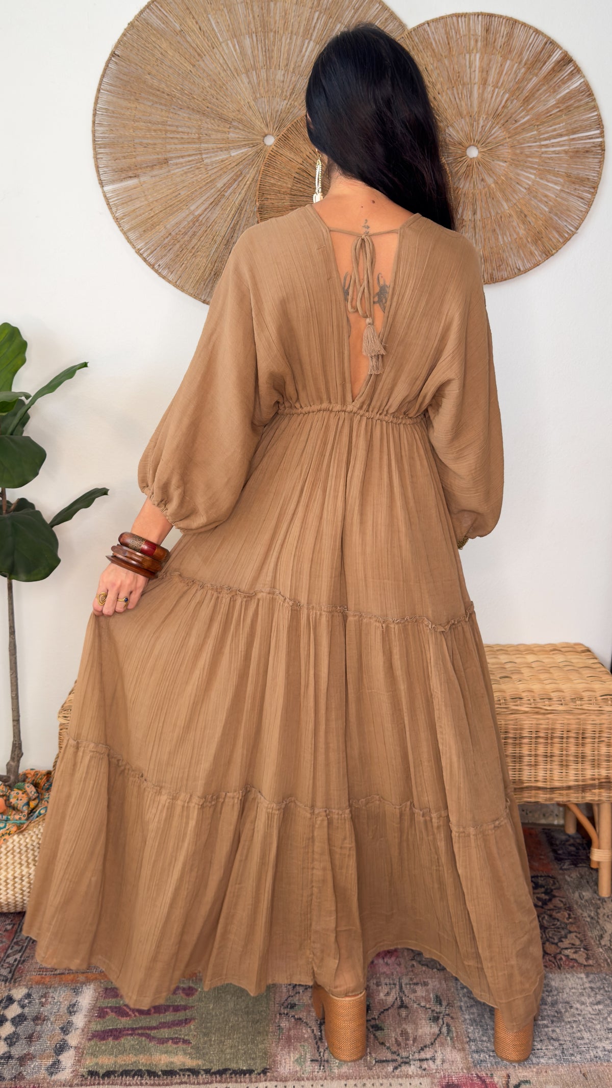 Nelly Cotton Dress- Moca