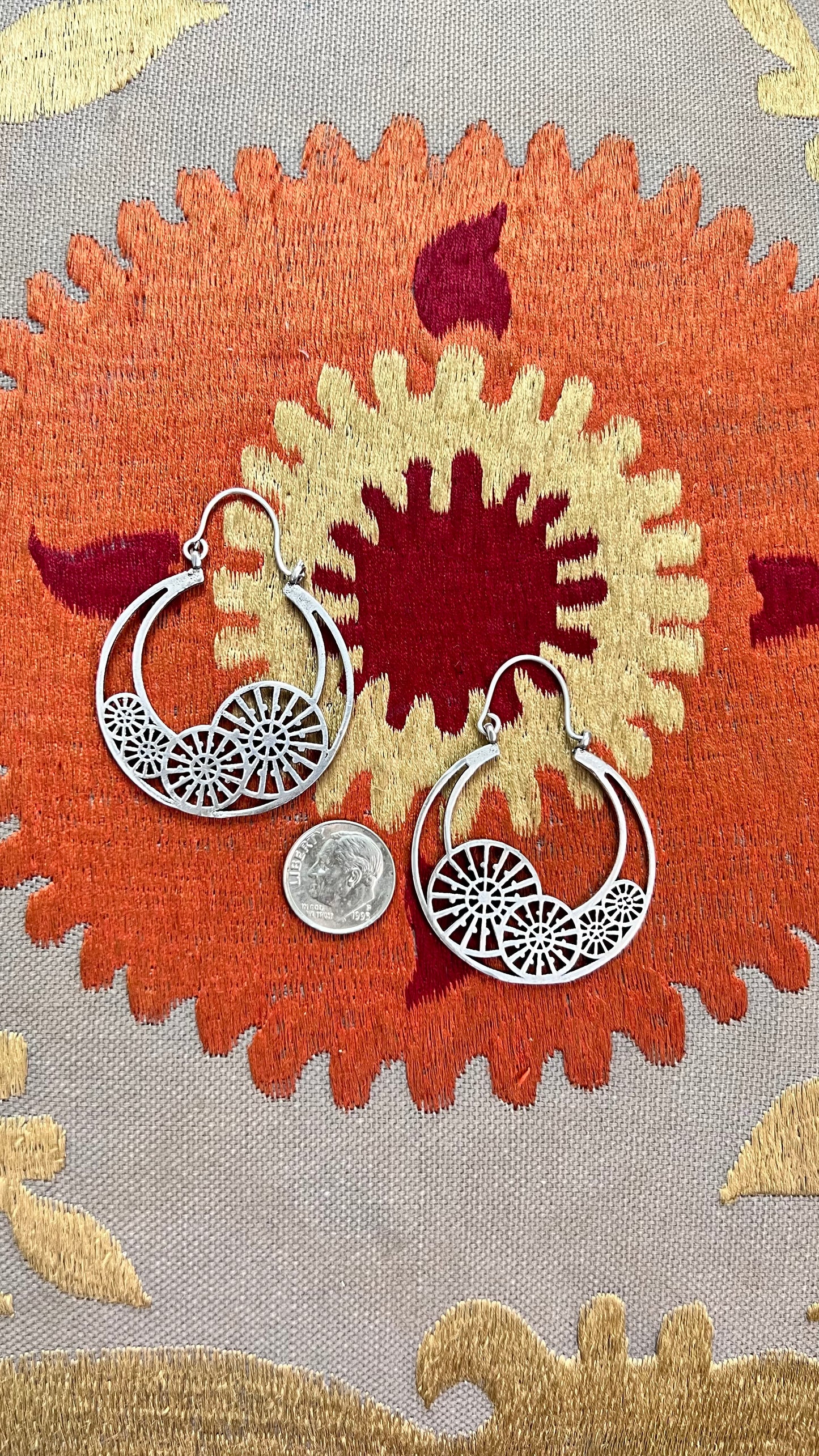 Mandala Brass Earrings