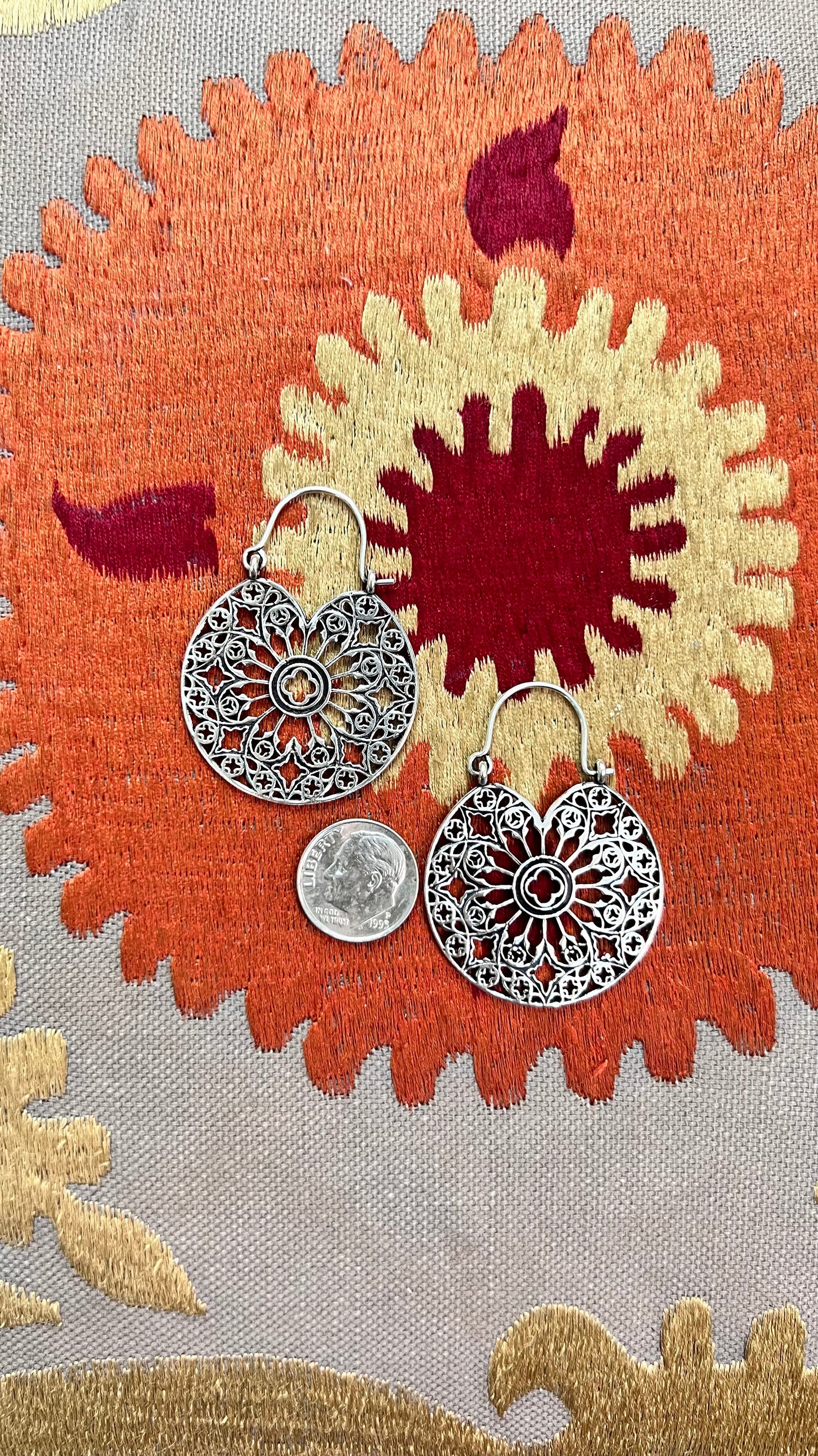 Mandala Brass Earrings