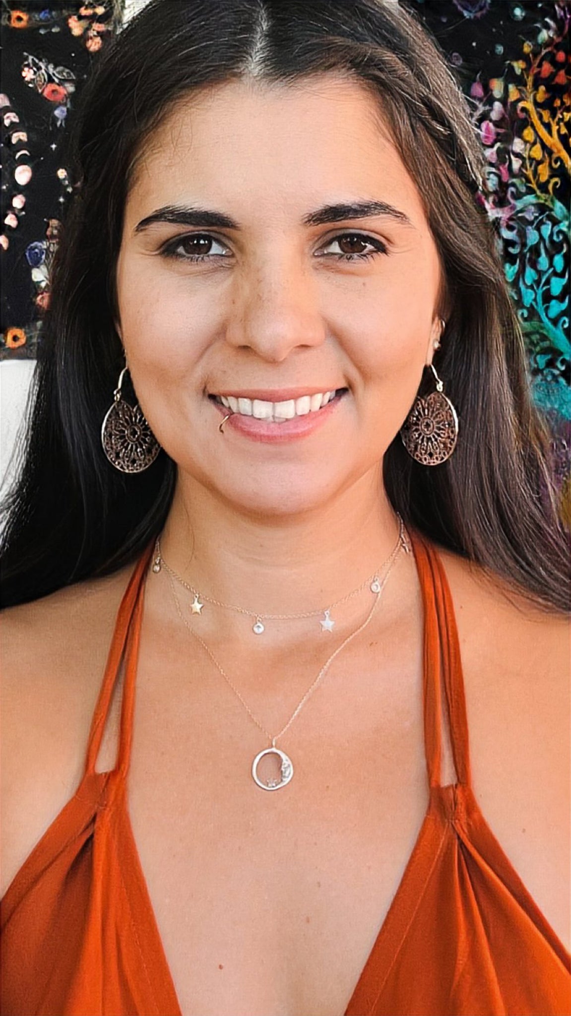 Mandala Brass Earrings