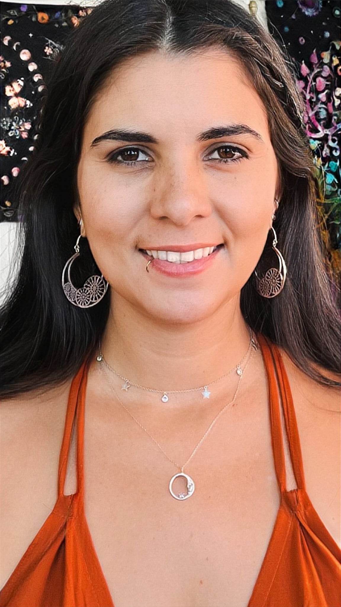 Mandala Brass Earrings
