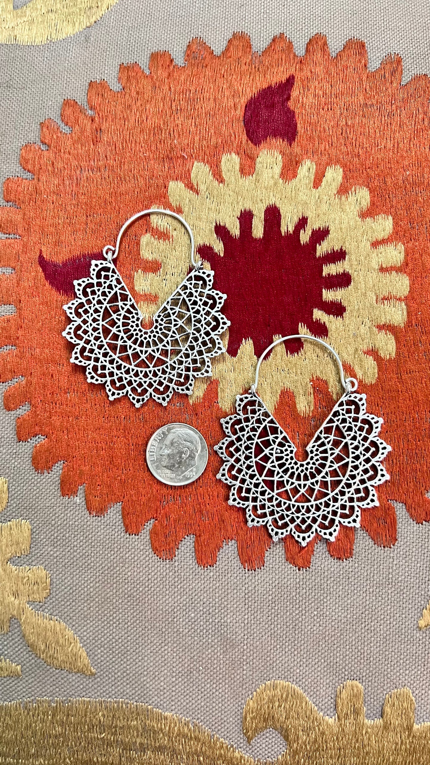 Mandala Brass Earrings