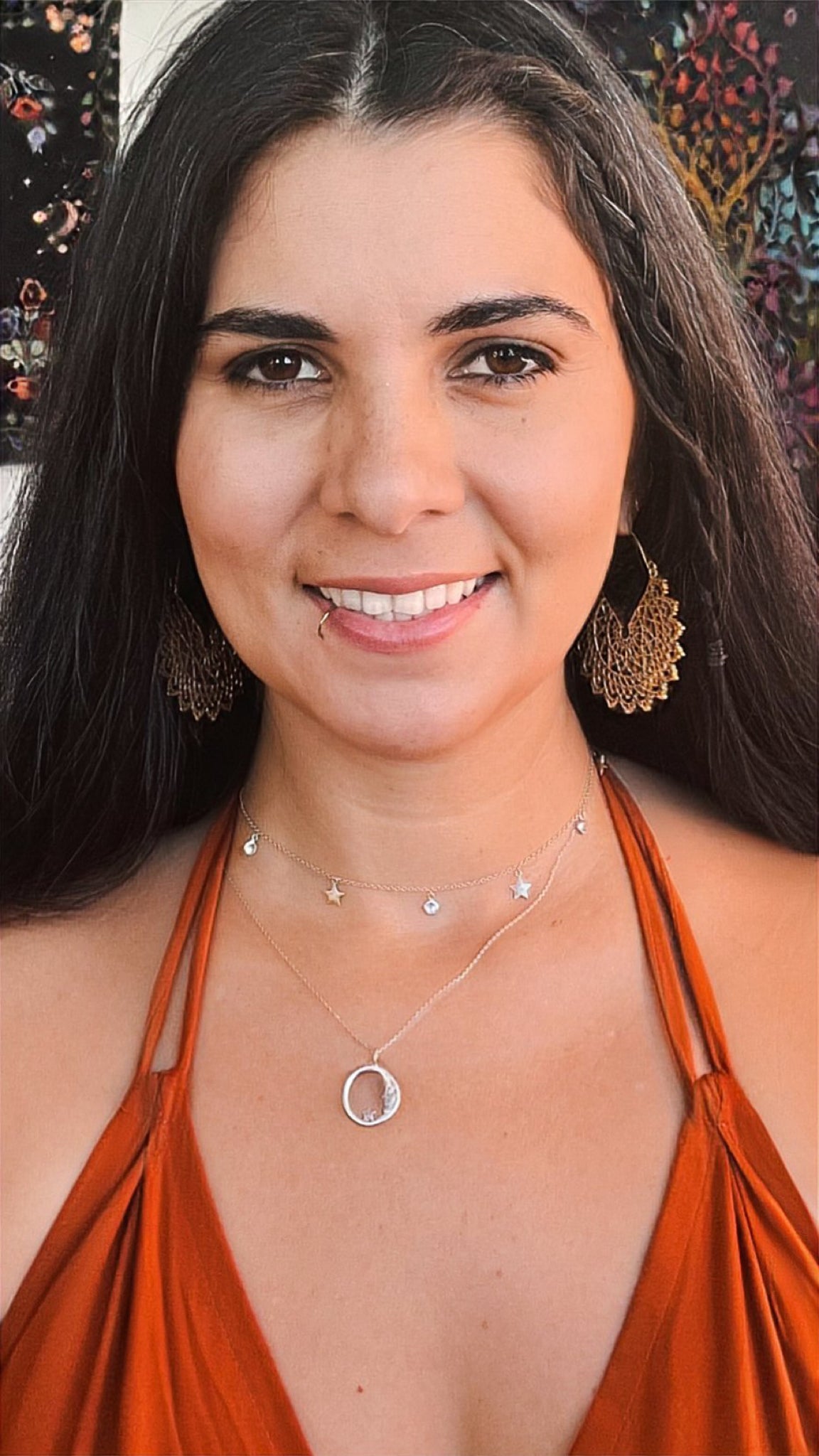 Mandala Brass Earrings