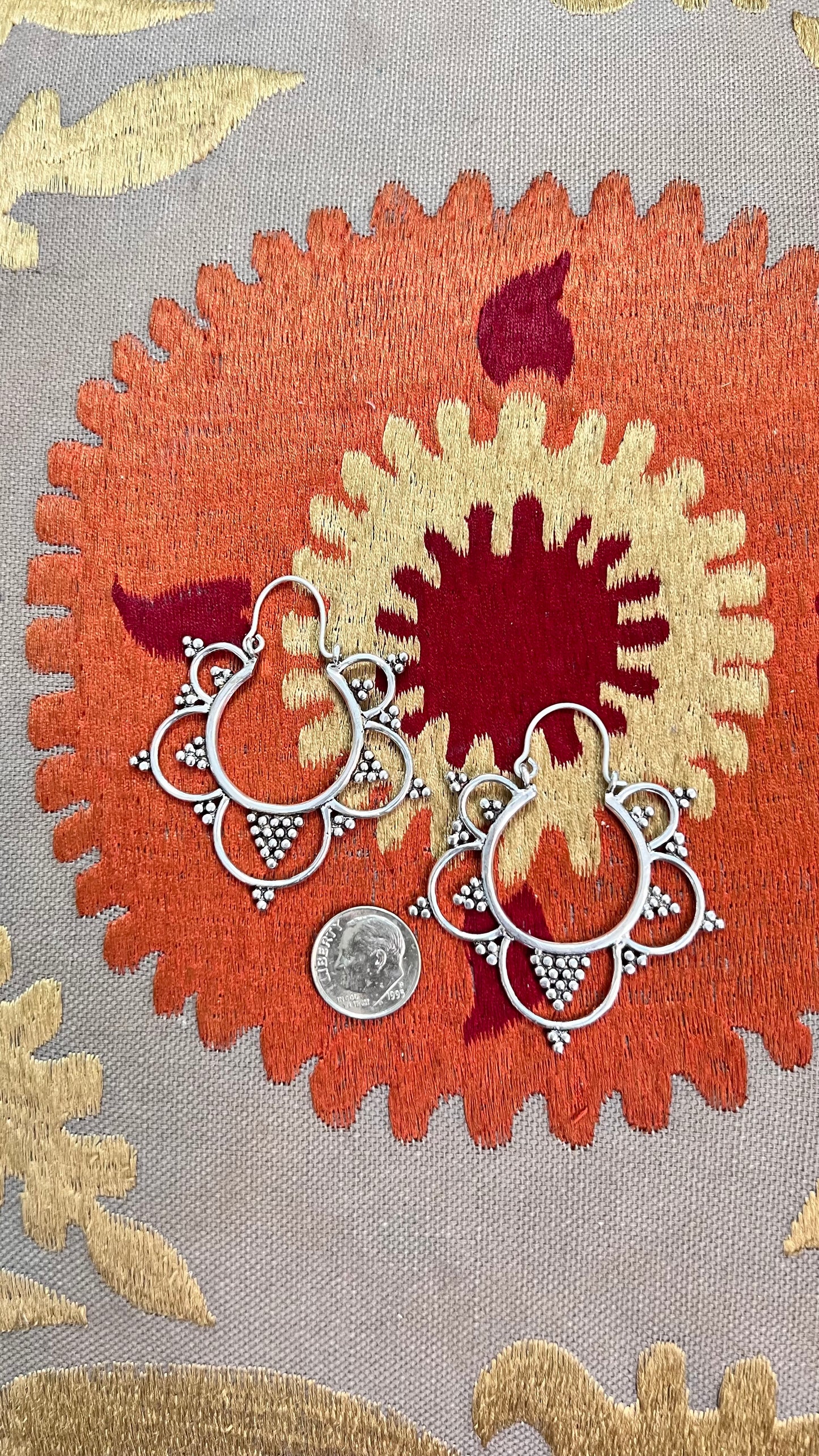 Mandala Brass Earrings