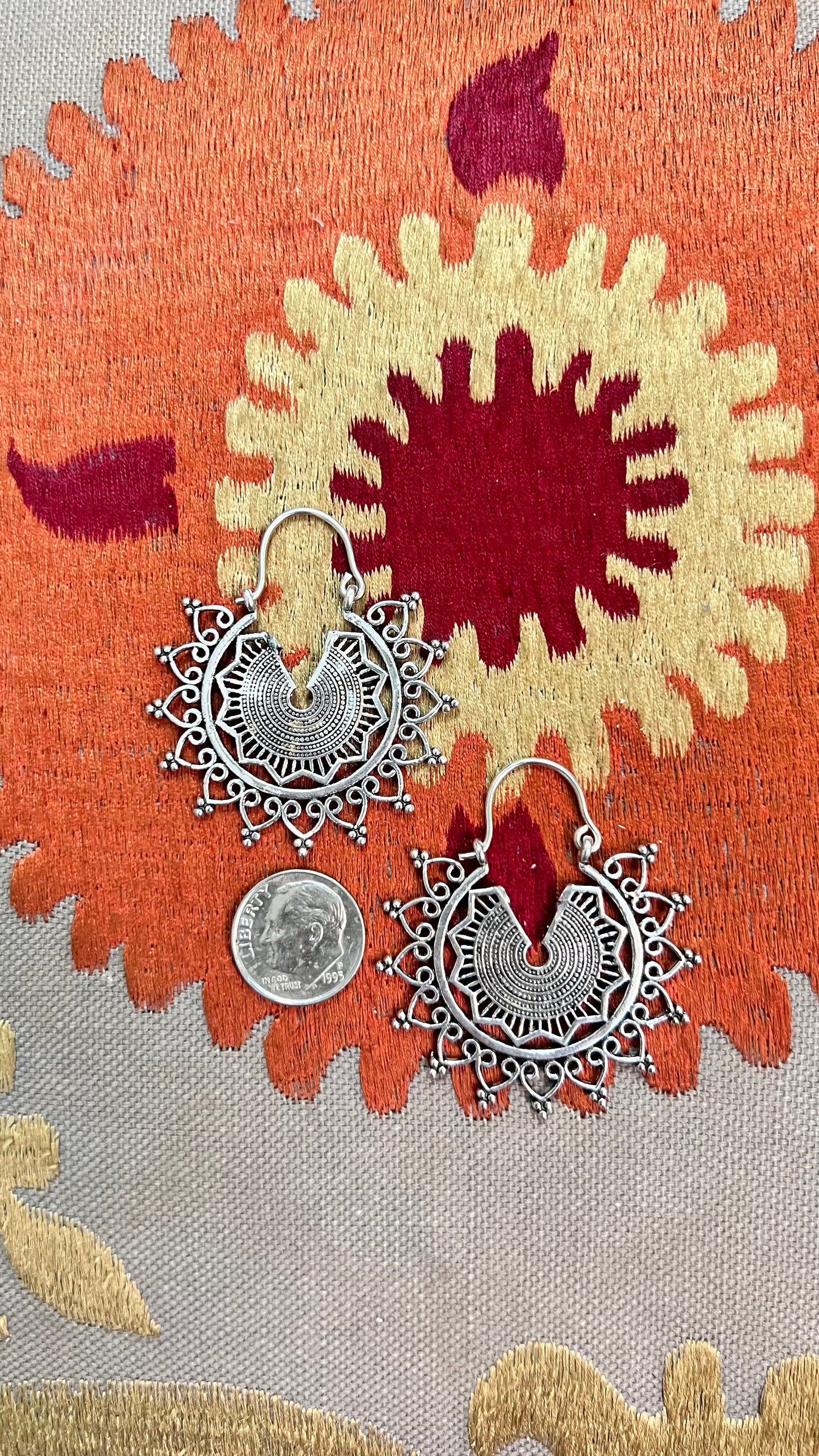 Mandala Brass Earrings