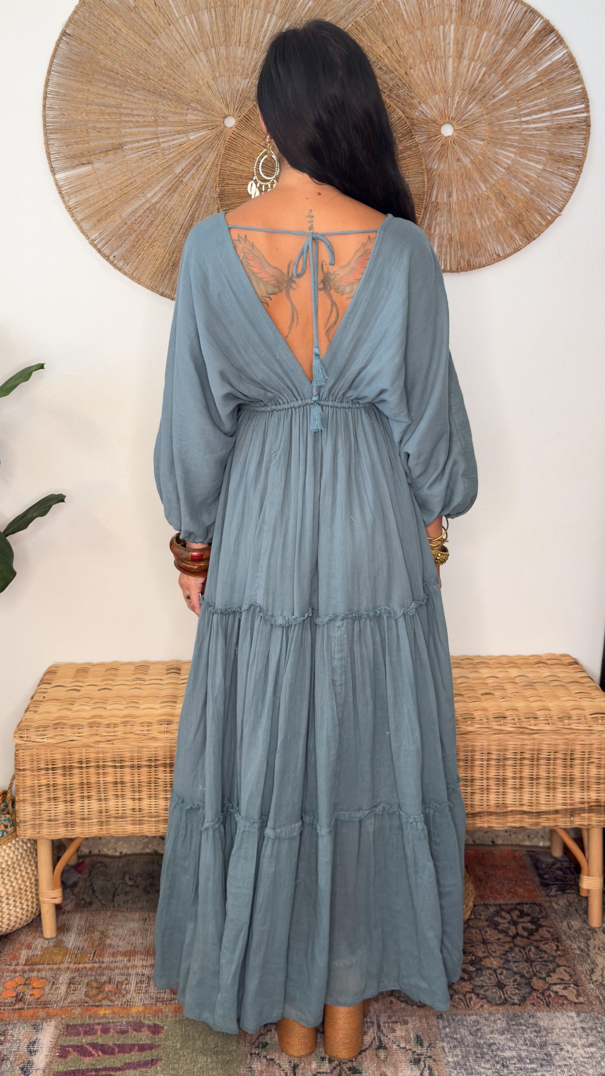 Nelly Cotton Dress- Teal