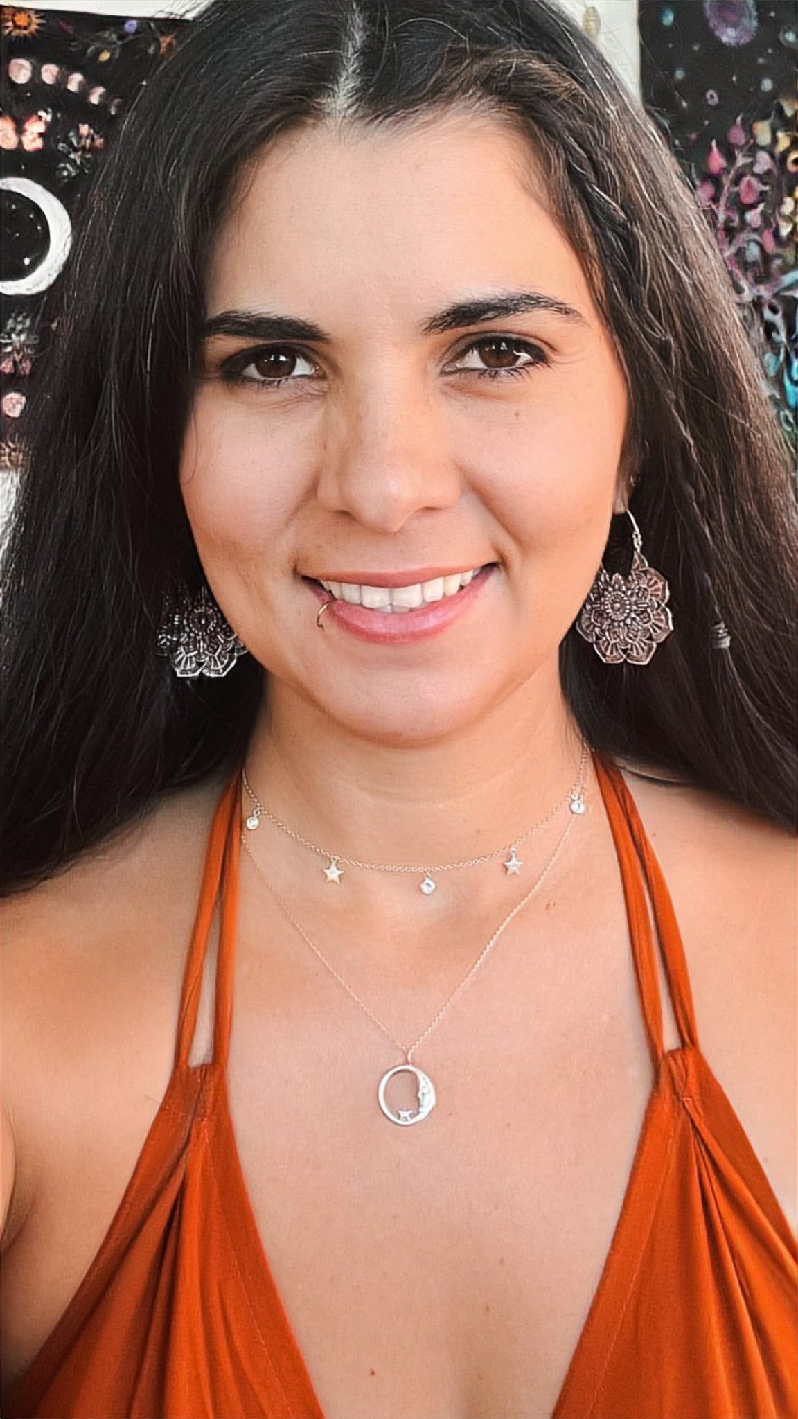 Mandala Brass Earrings