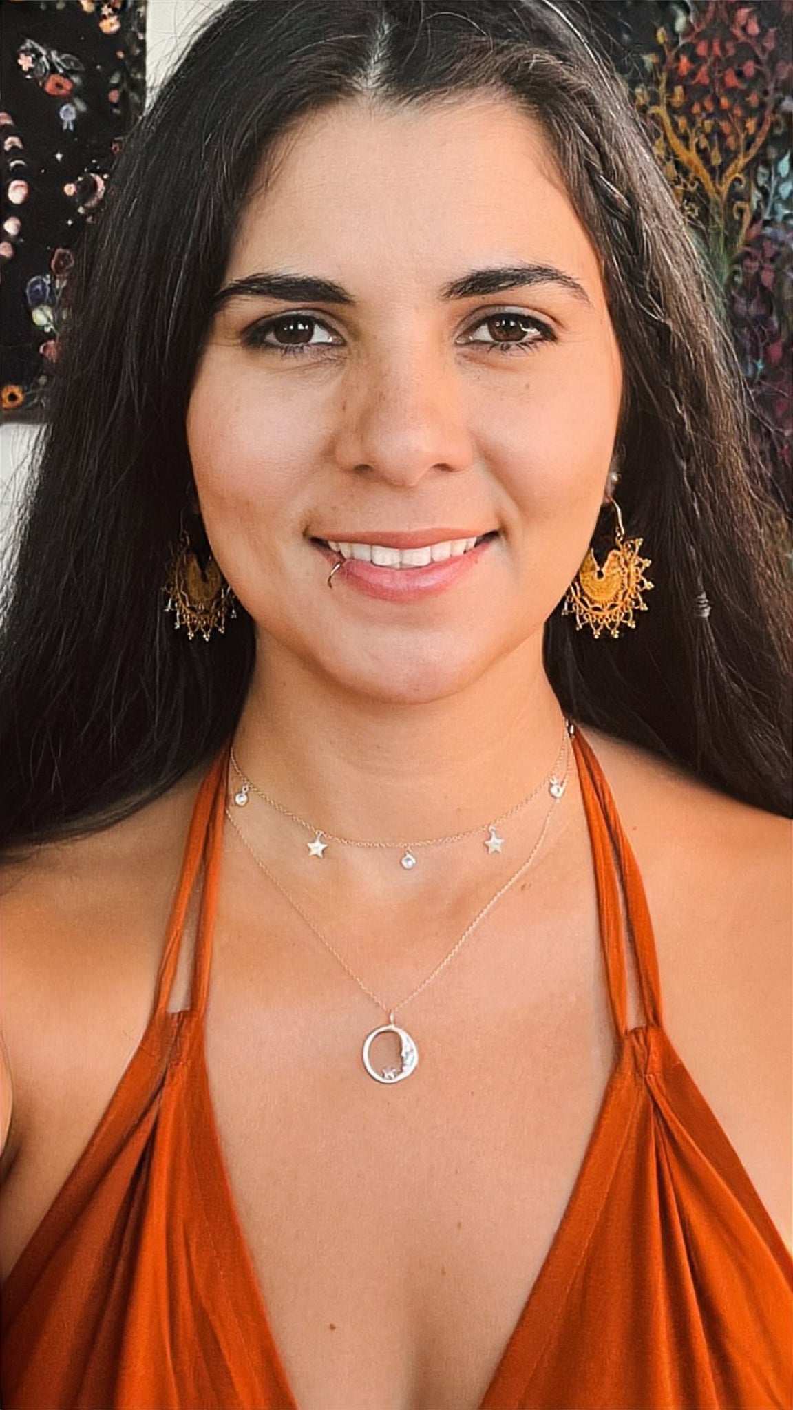 Mandala Brass Earrings