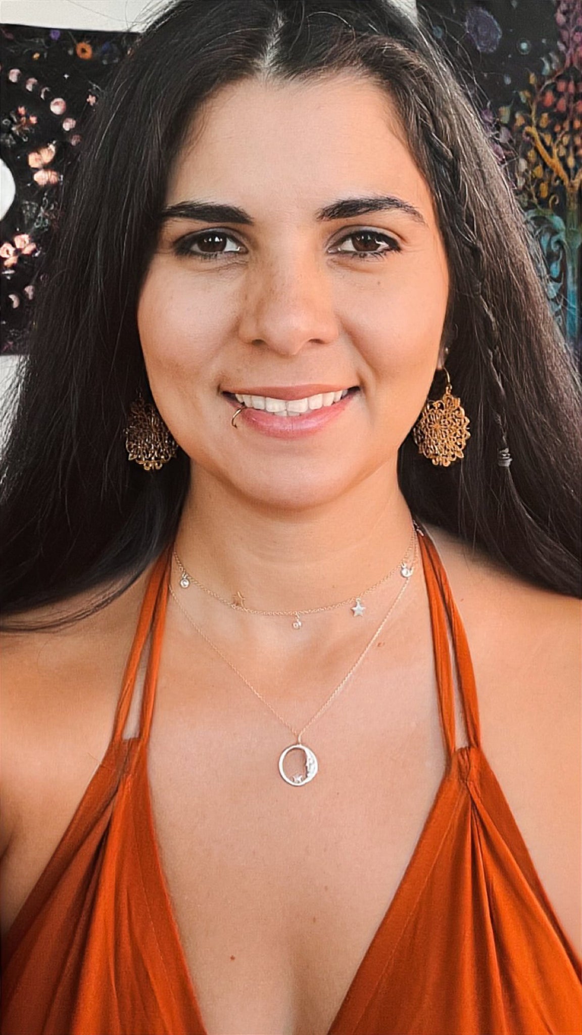 Mandala Brass Earrings