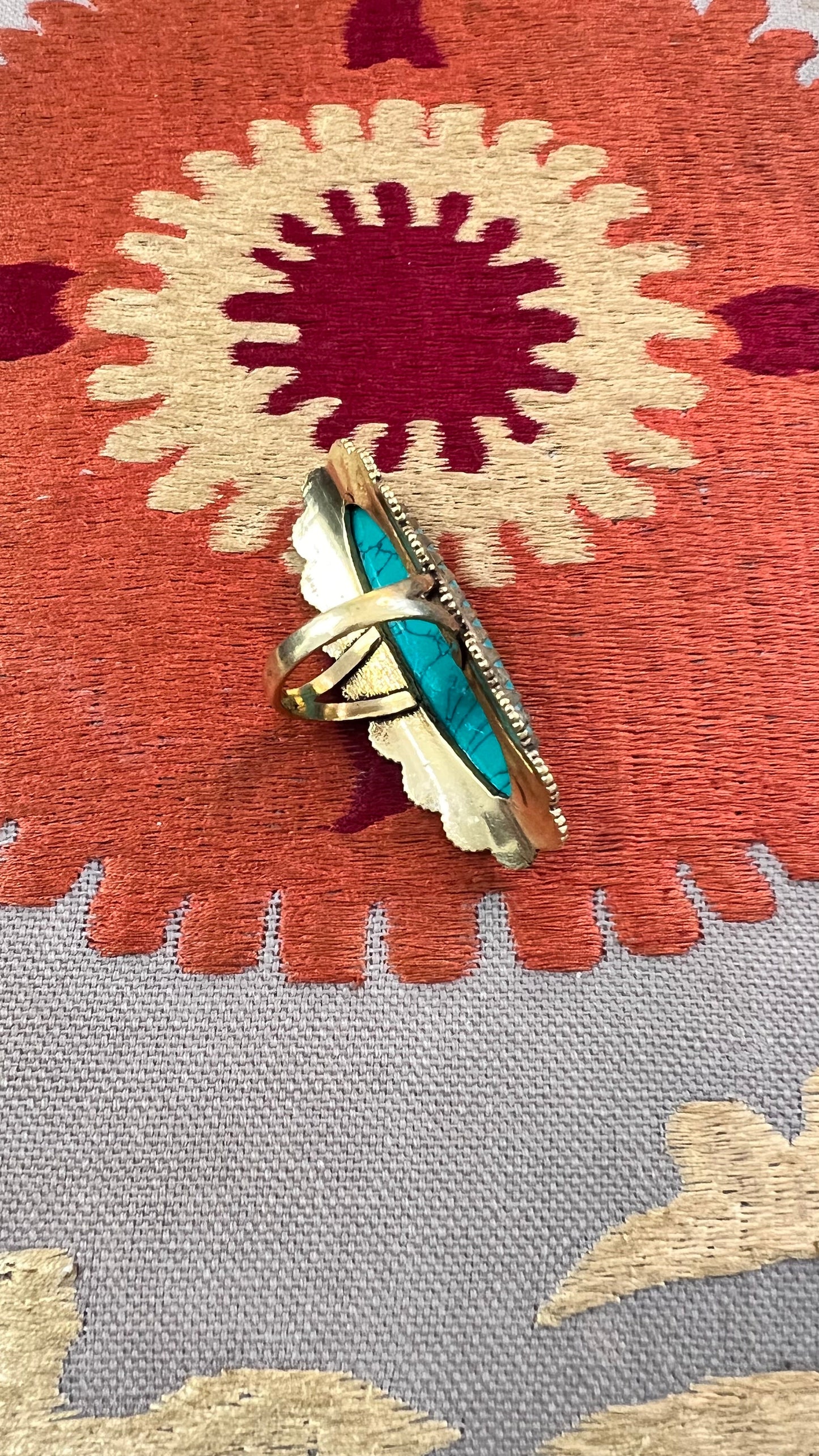Stone Brass Ring