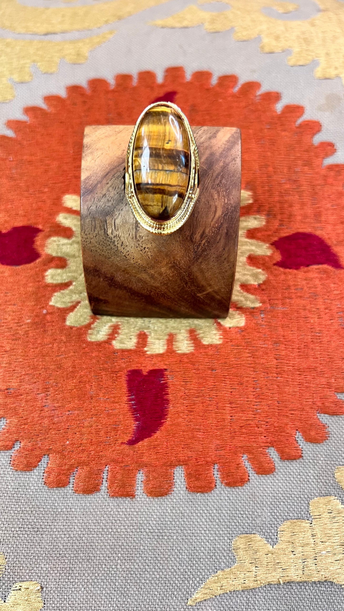 Stone Brass Ring