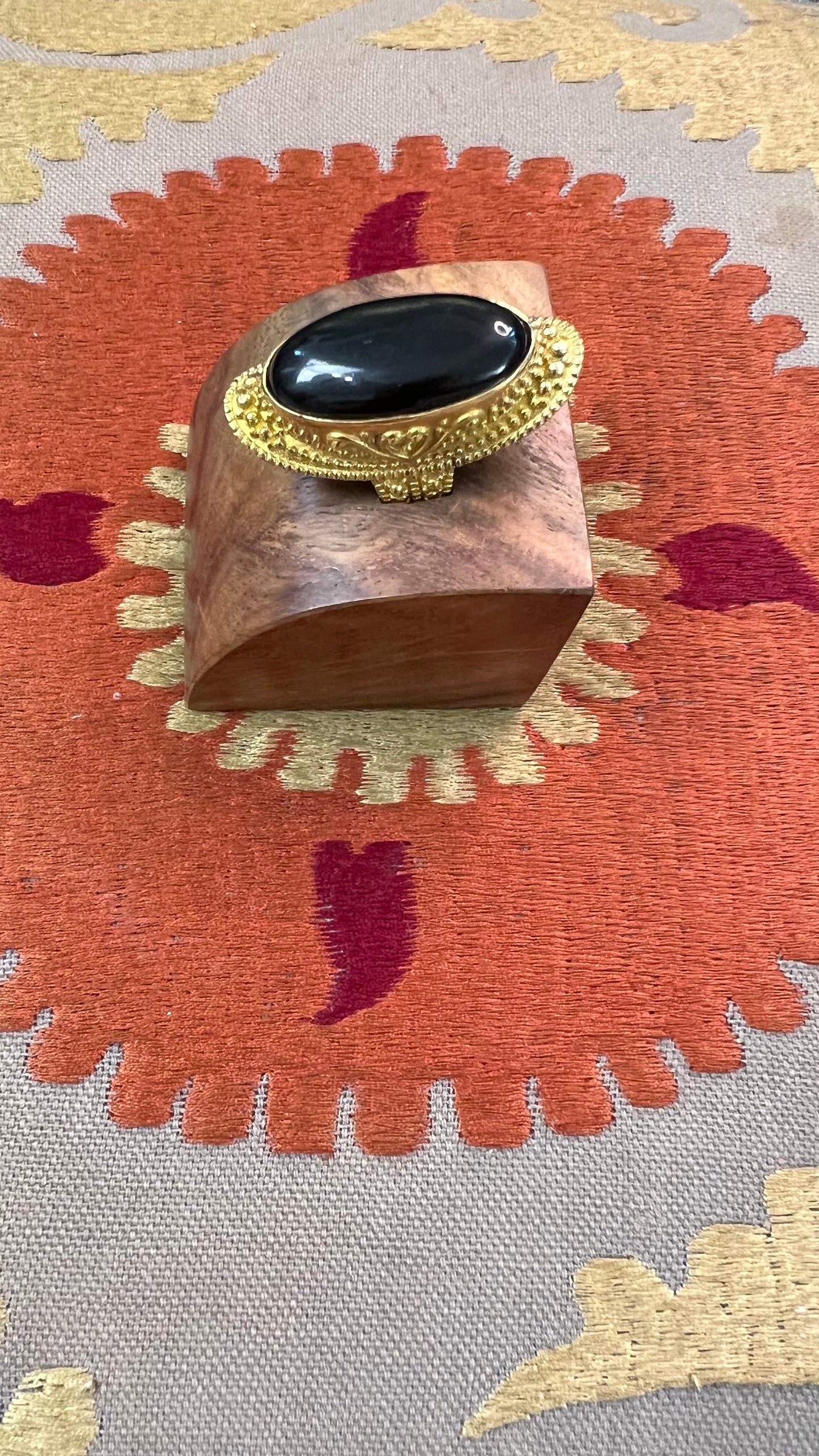 Stone Brass Ring