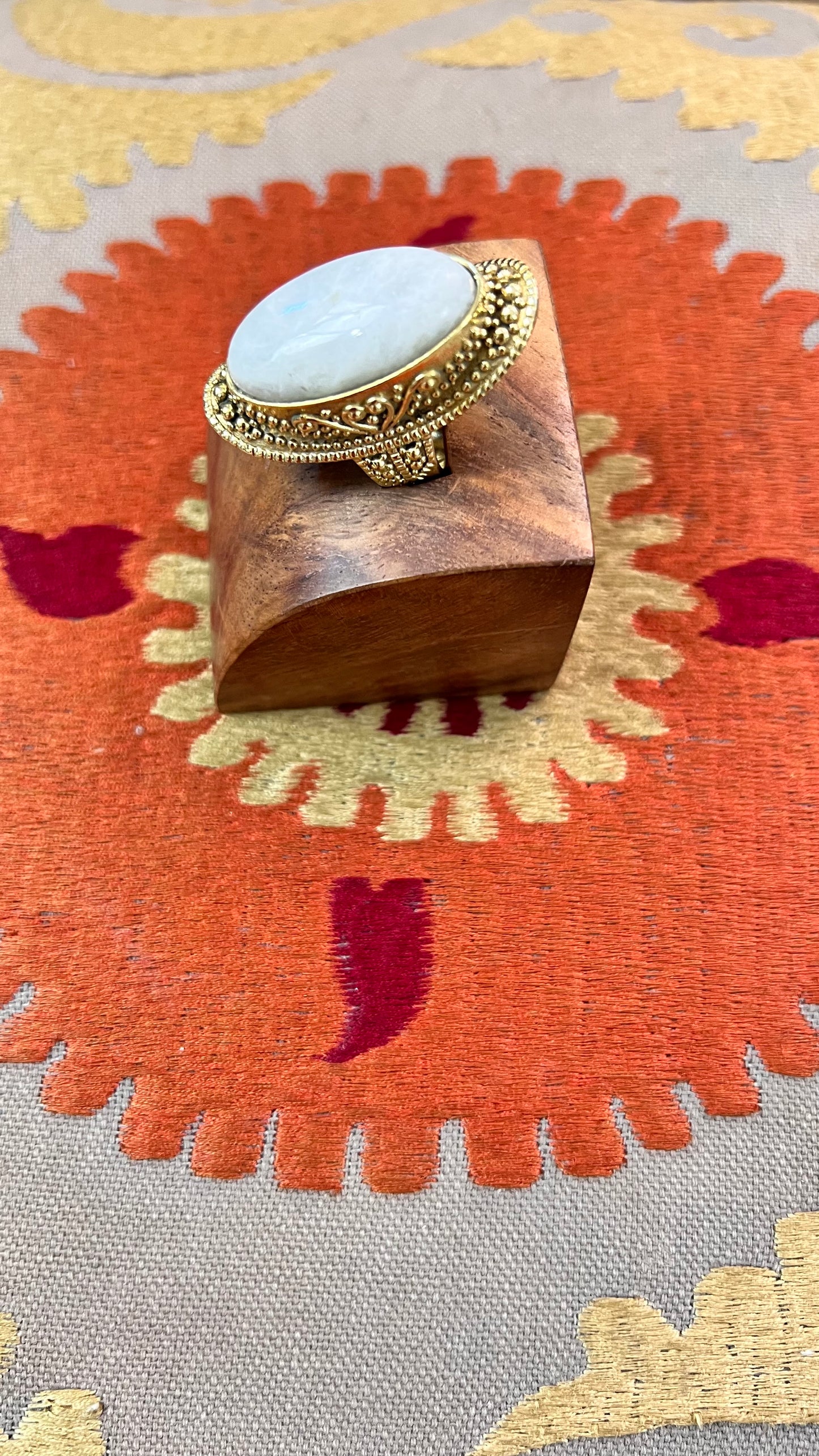 Stone Brass Ring