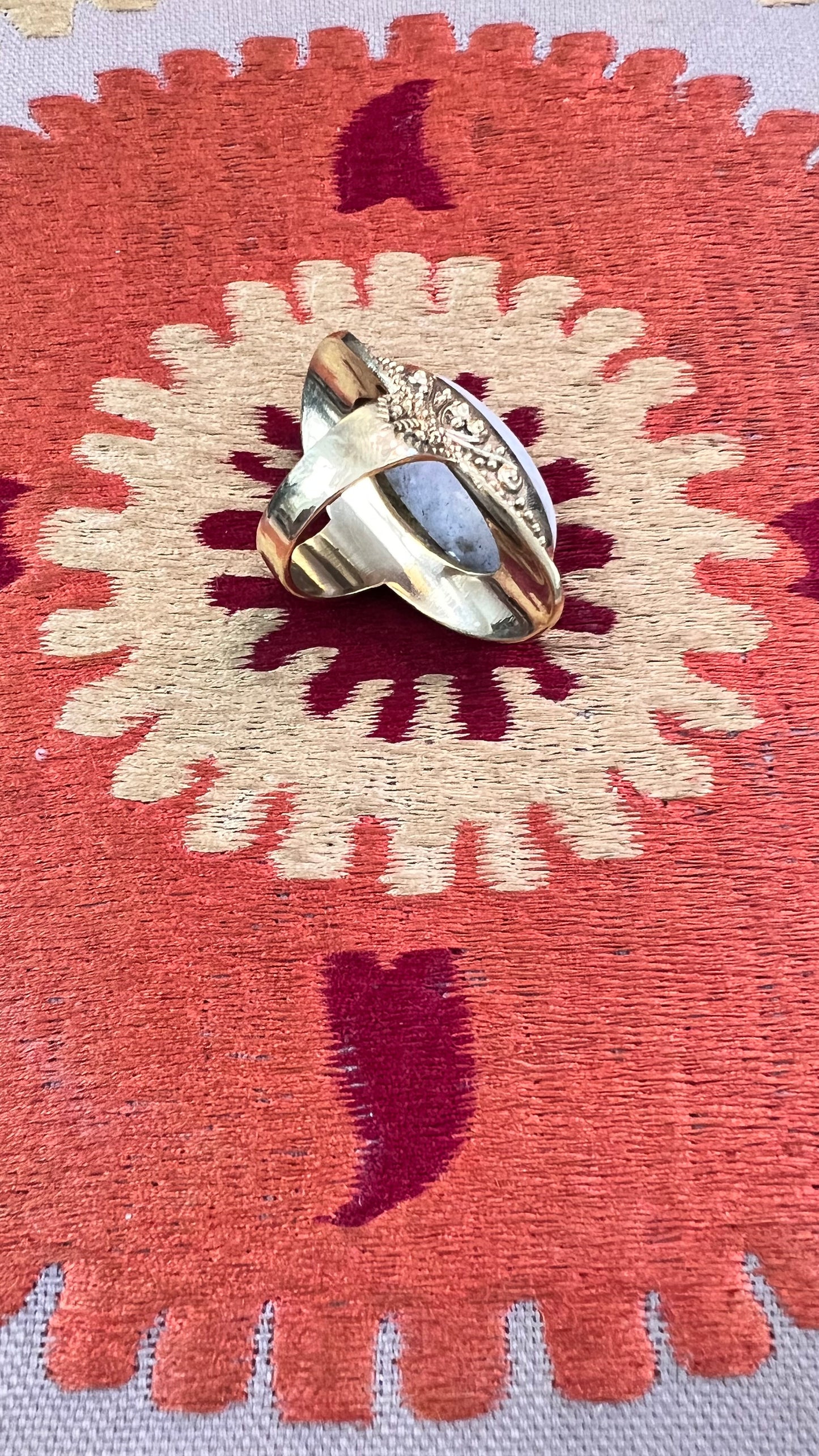 Stone Brass Ring