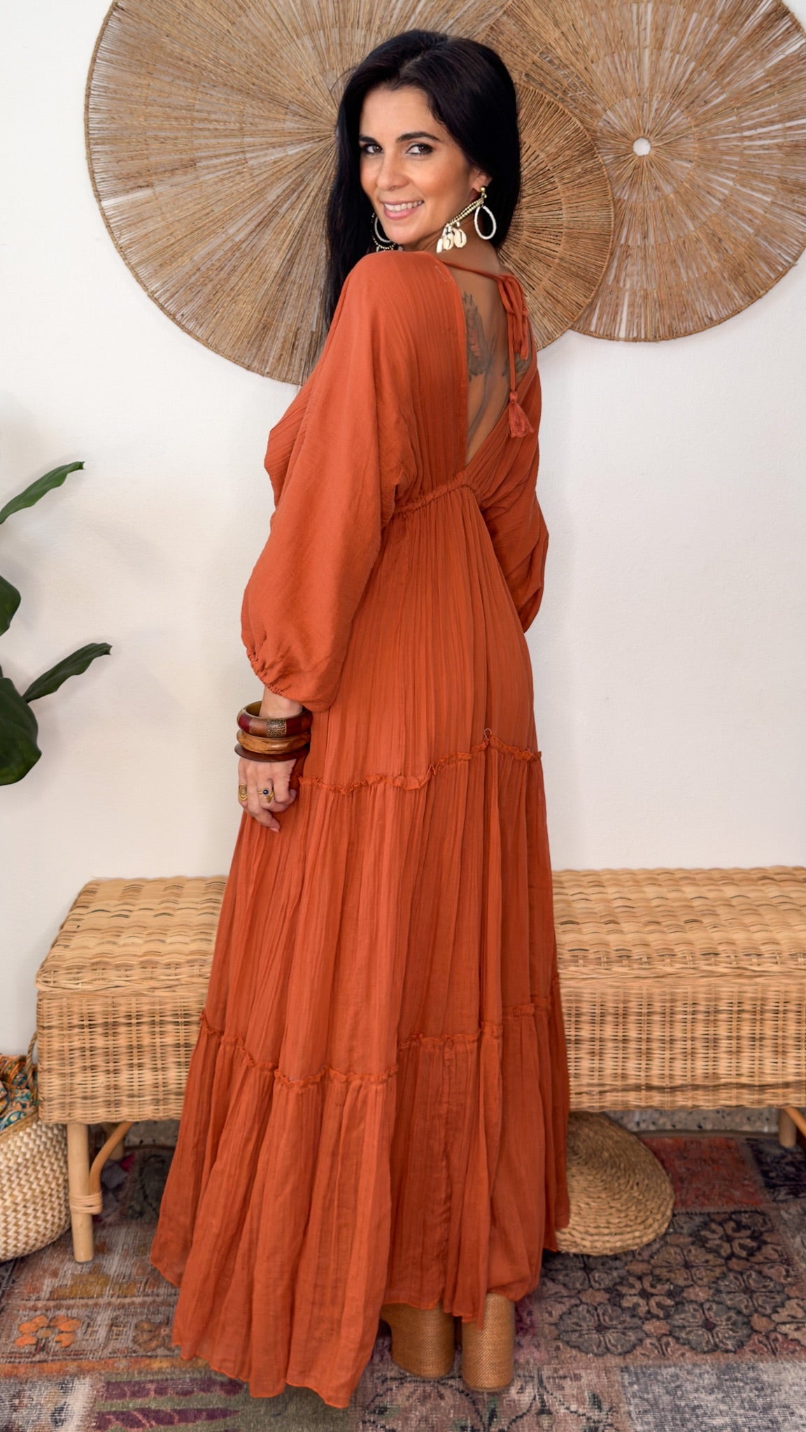 Nelly Cotton Dress- Terra