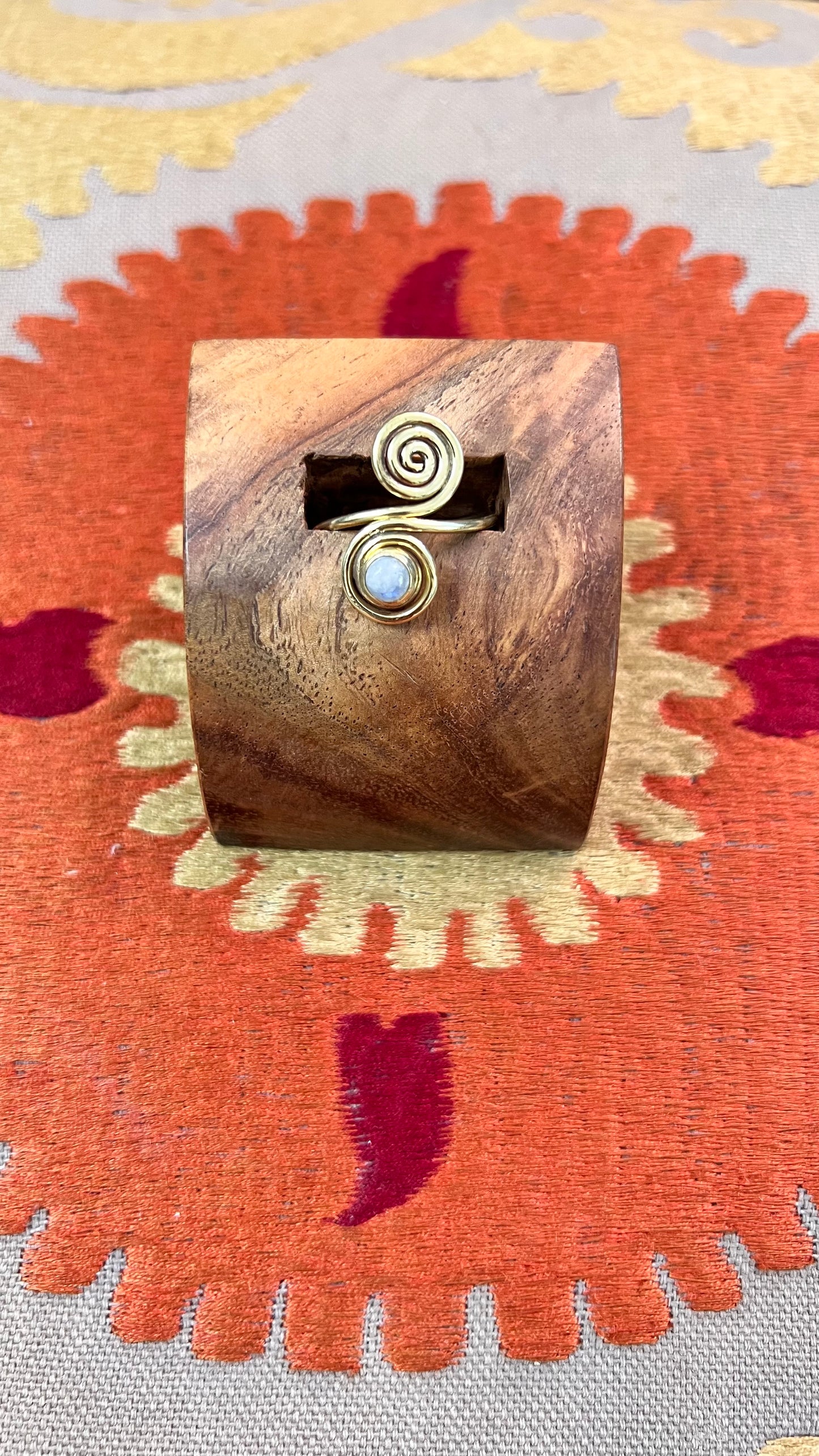 Stone Brass Ring