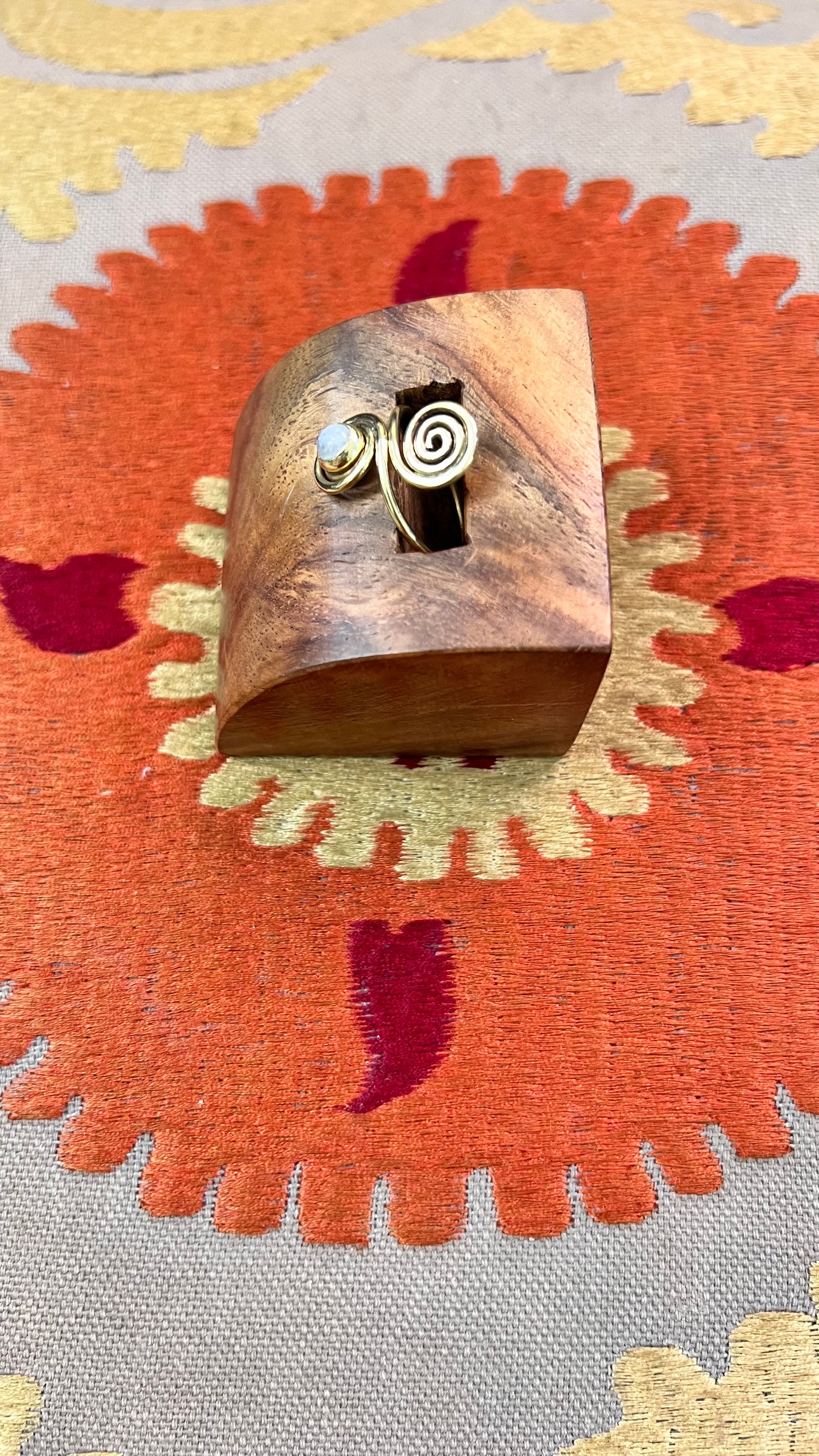 Stone Brass Ring