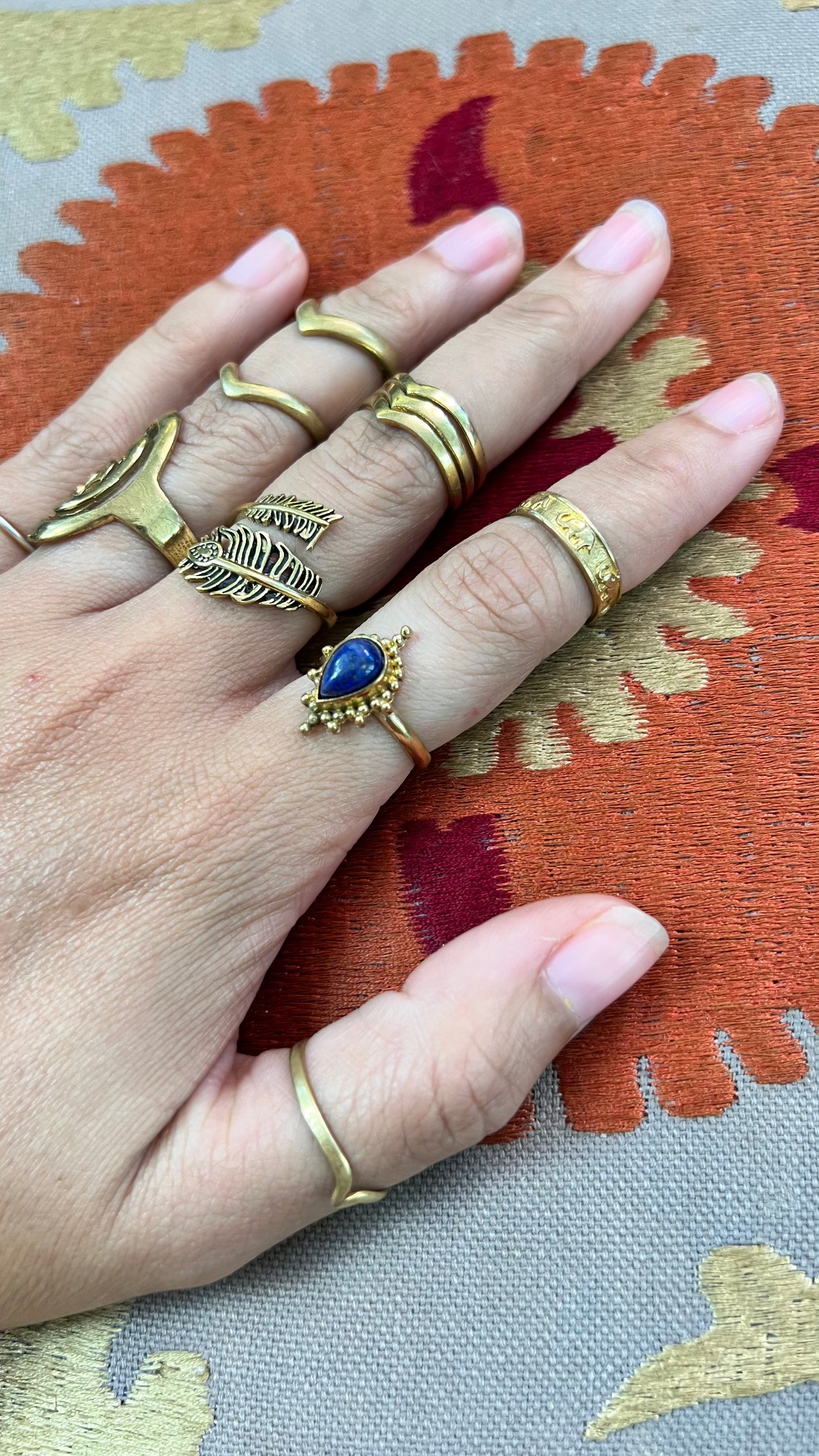 Ikat Brass Ring