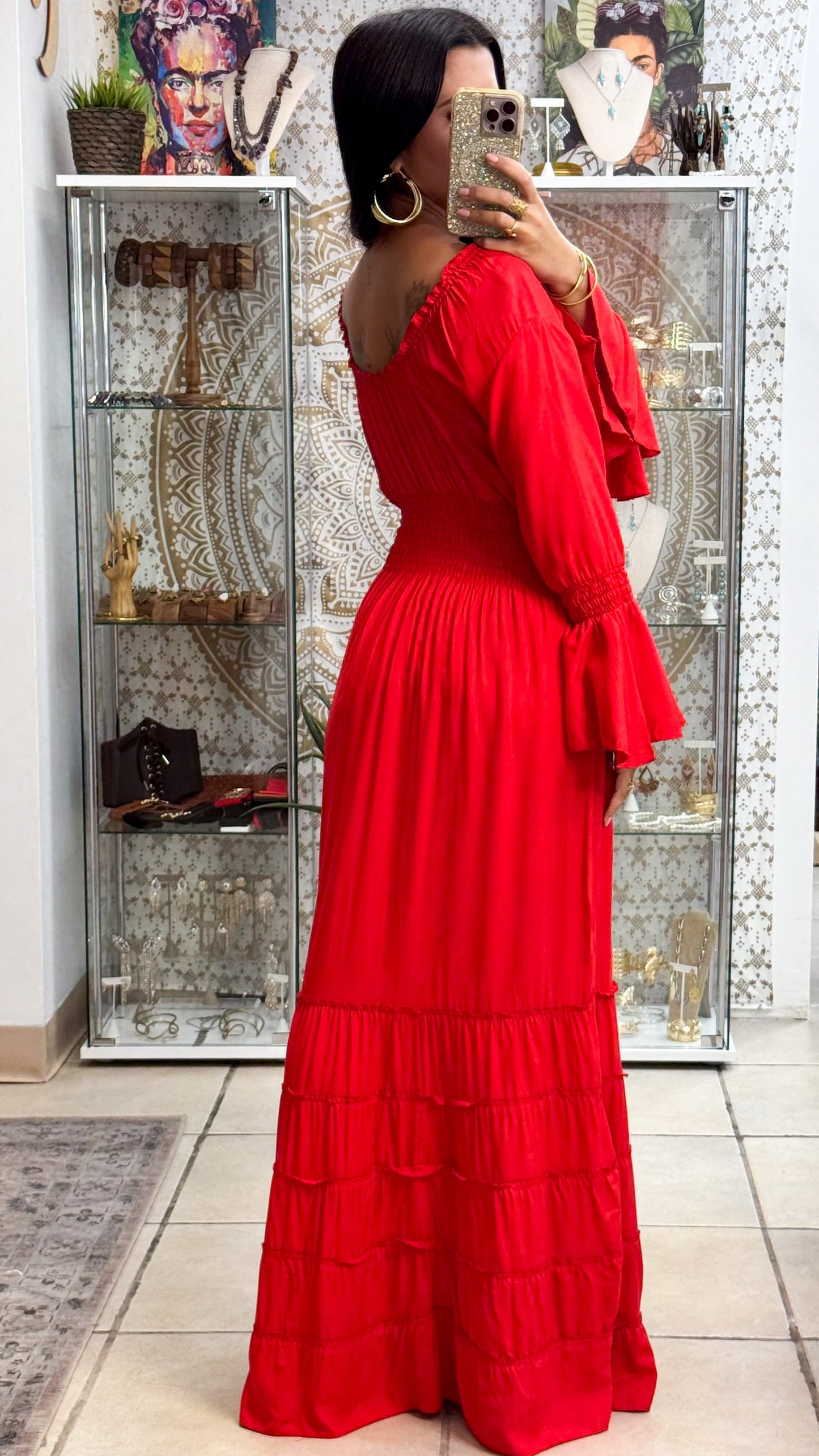Lilith Maxi Dress- Red