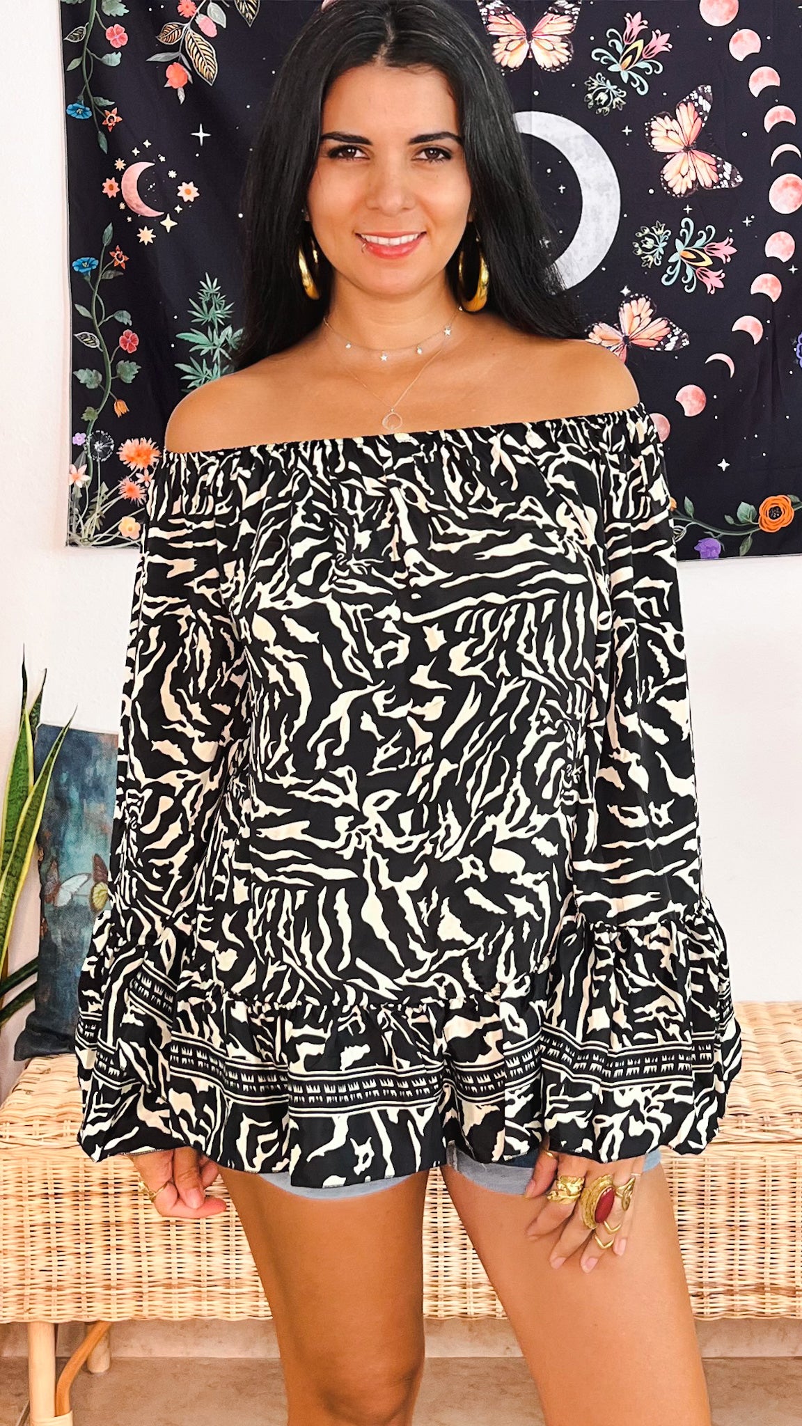 Hippie Off The Shoulder Top