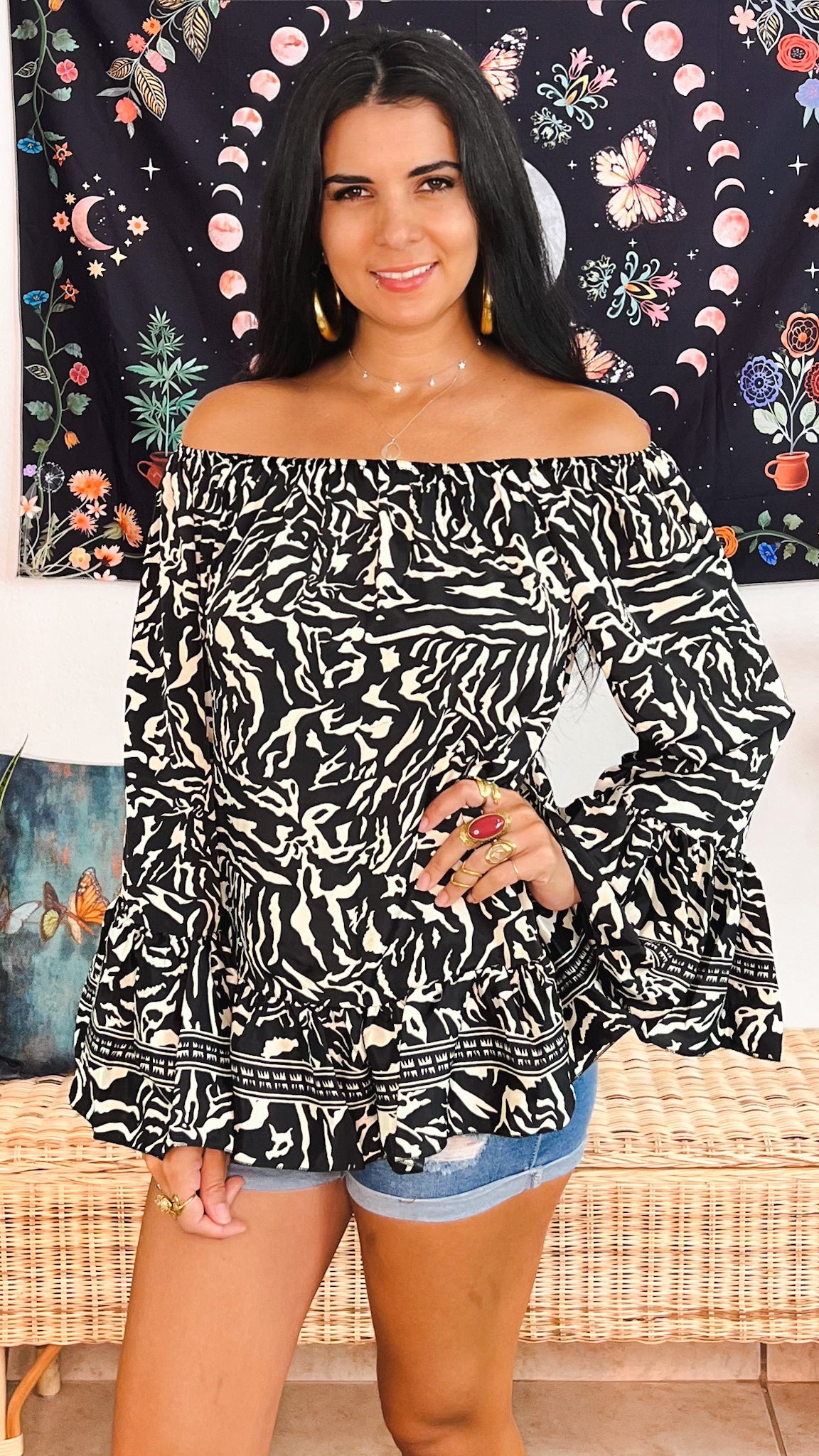 Hippie Off The Shoulder Top